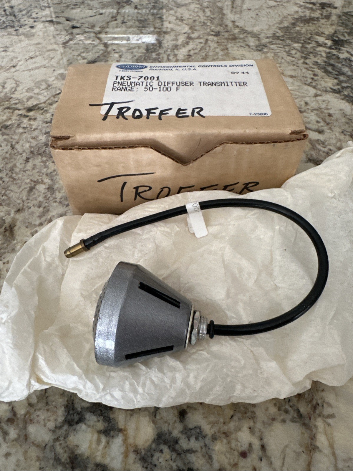 Colman TKS-7001 Pneumatic Diffuser Transmitter Range 50-100 F NEW+FAST SHIPPING
