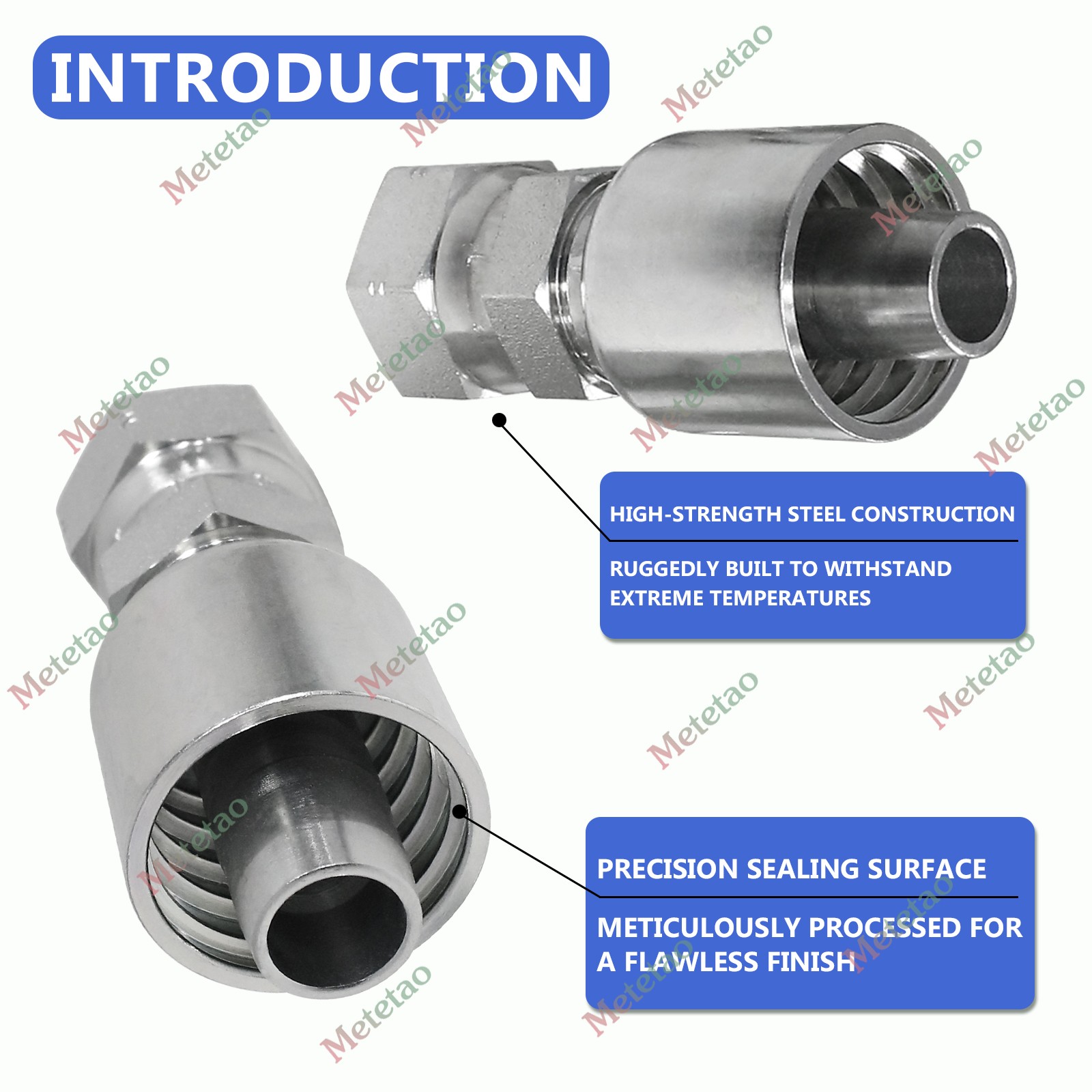 10PCS 10643-12-12 HYDRAULIC HOSE FITTINGS For Parker 3/4″ FEMALE JIC