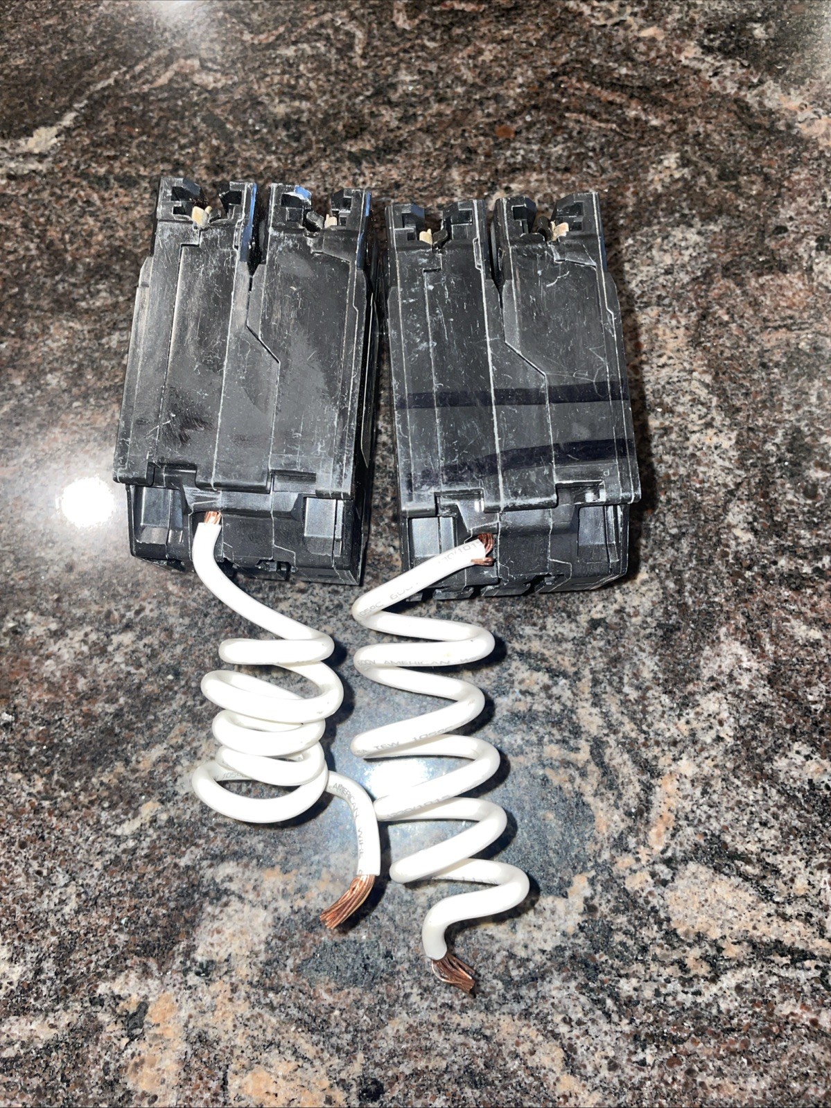 2x Untested GE GFCI ABB 50A THQL2150GFT2 Double Pole Circuit Breaker 120/240V