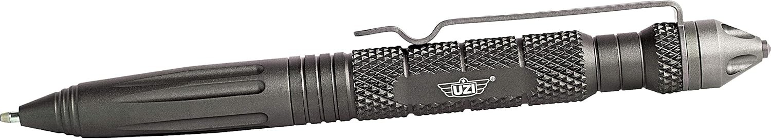 UZI Tactical Pen with CuffKey in The Cap, 1 Count (Pack of 1), Glass