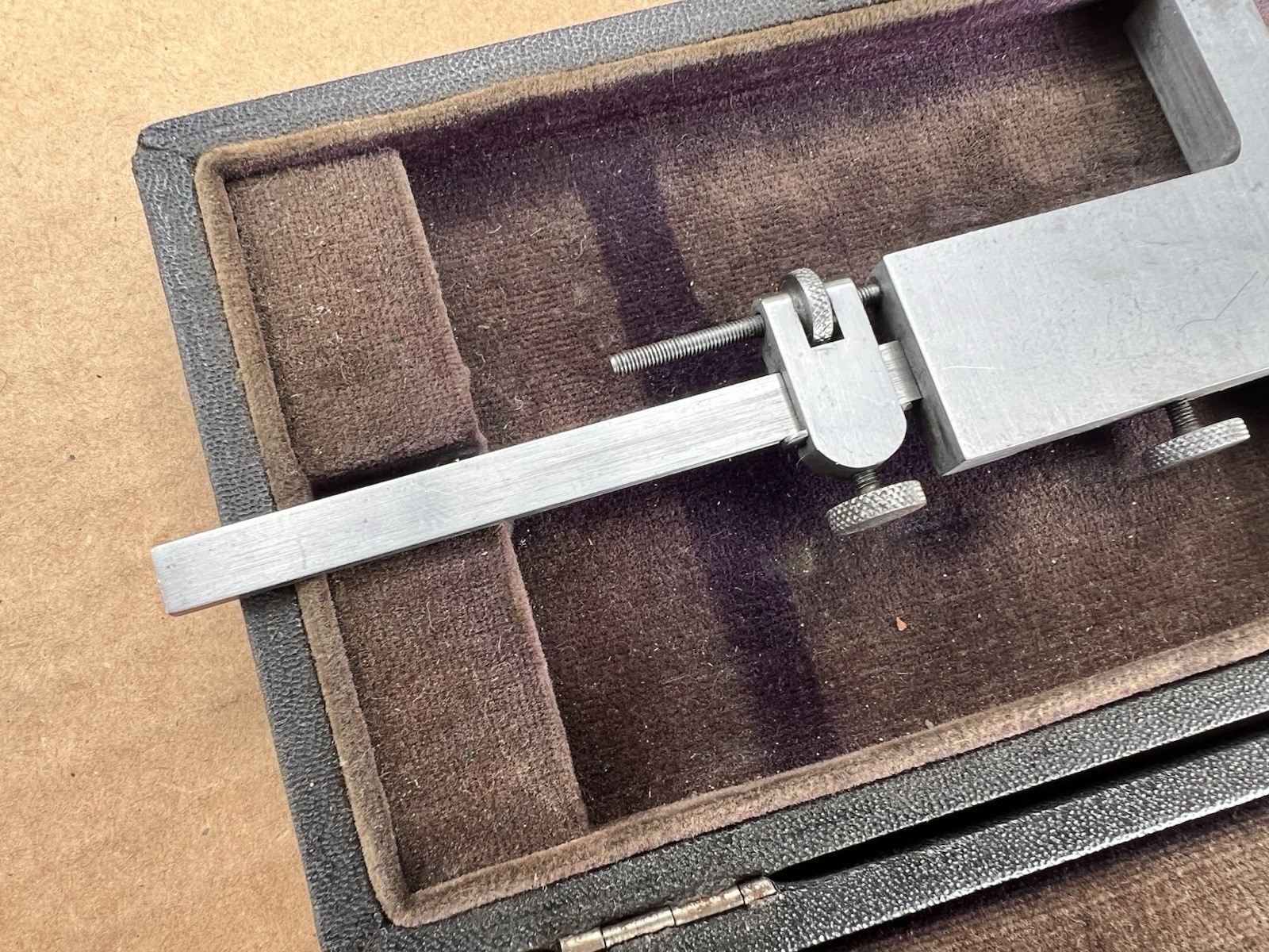 🇺🇸Vintage Brown & Sharpe No. 600 Vernier Depth Micrometer Gauge 5” Case🇺🇸