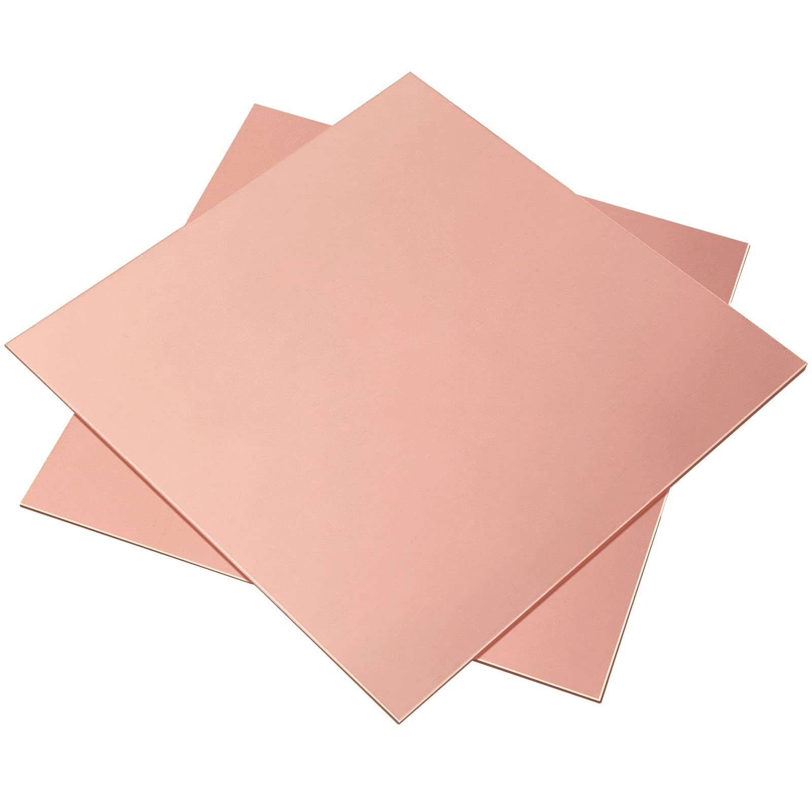 2 Pieces 99.9% Pure Copper Sheet 8″ X 10″ 24 Gauge0.5mm Thickness Film Attache