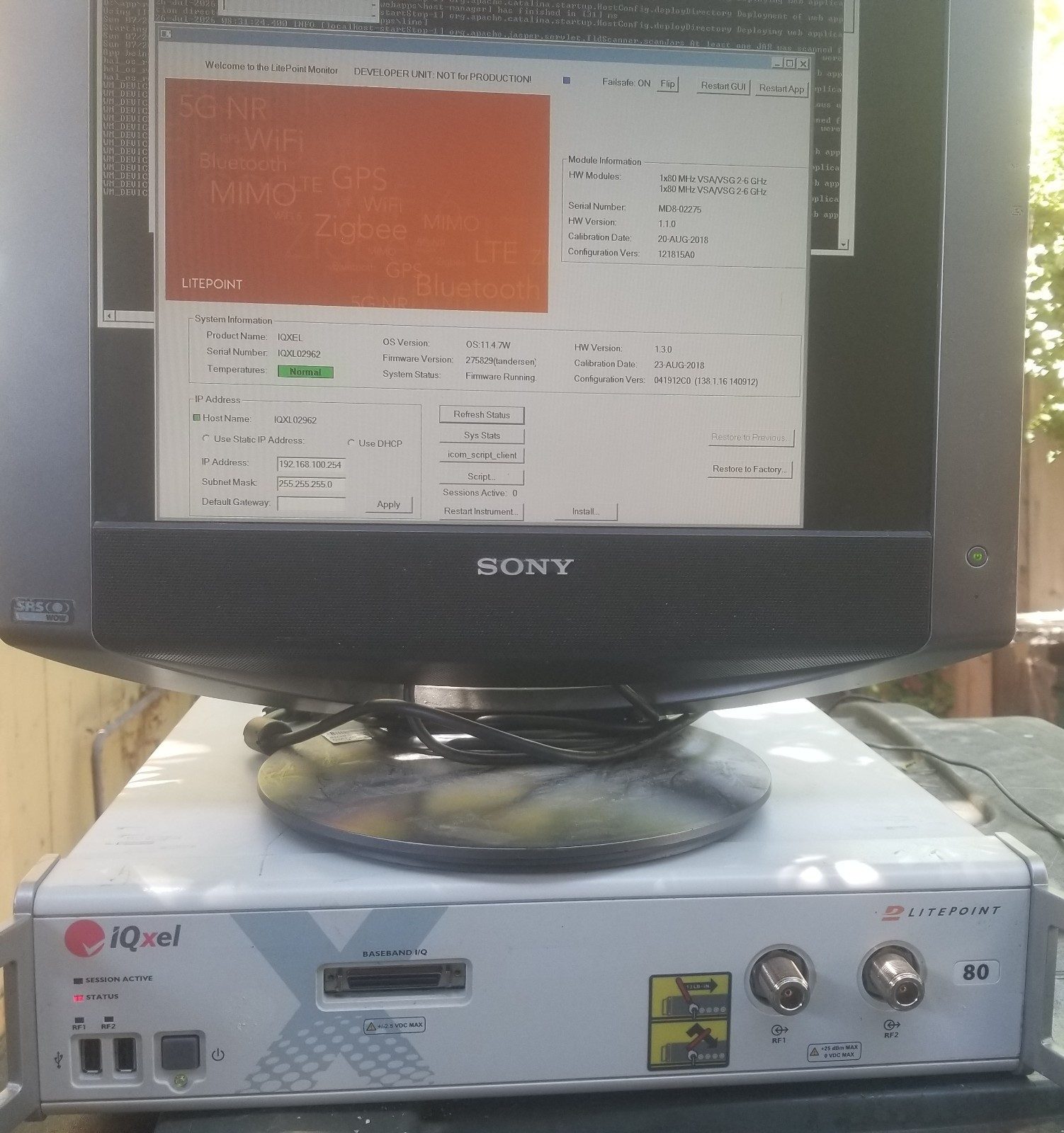 Litepoint IQxel VSA/VSG 2-6GHz Vector Signal Analyzer & Generator w/ two modules