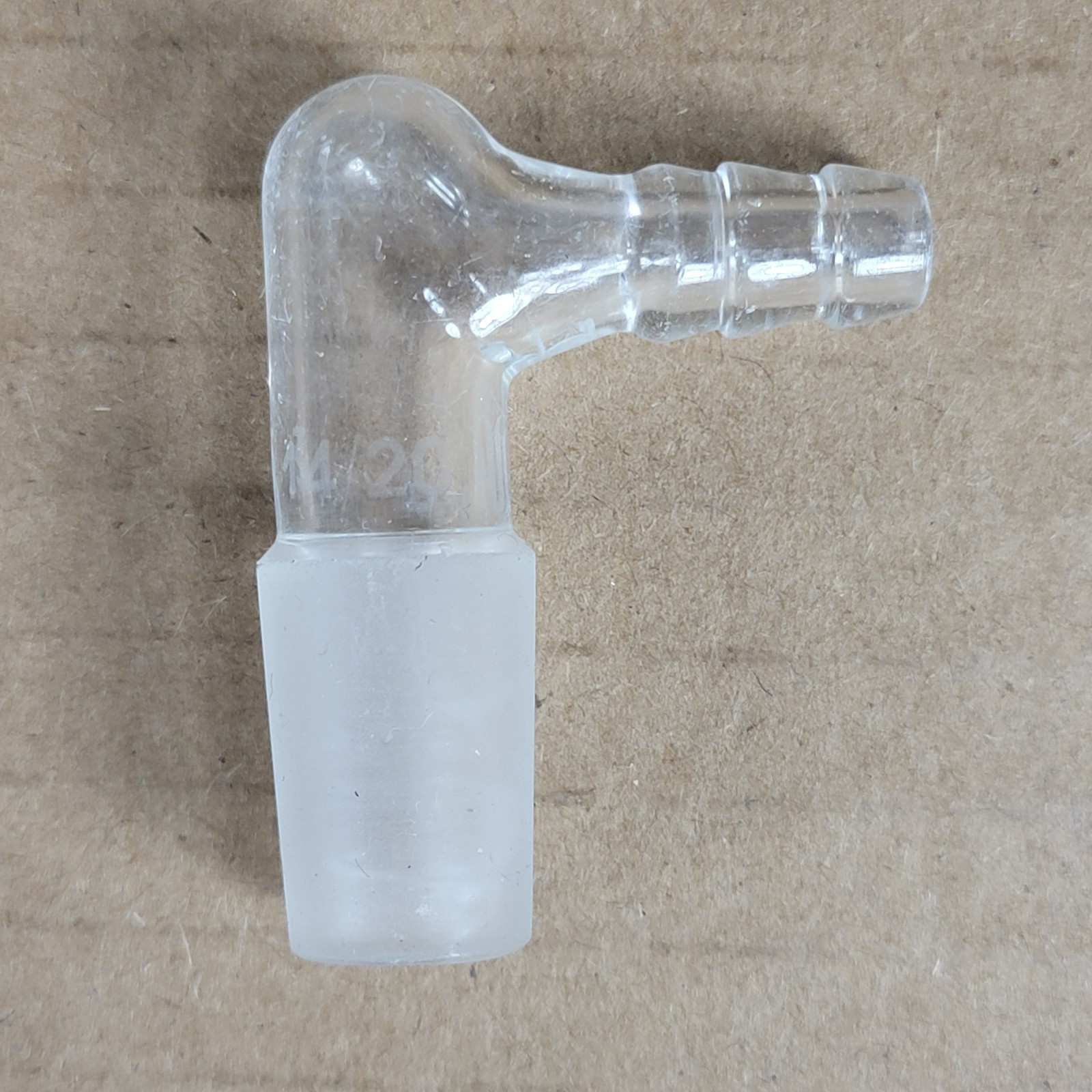 Lot Of 12 Chemglass CG-1014-14 Glass 90° Bent Inlet Adapter 14/20 Inner Joint