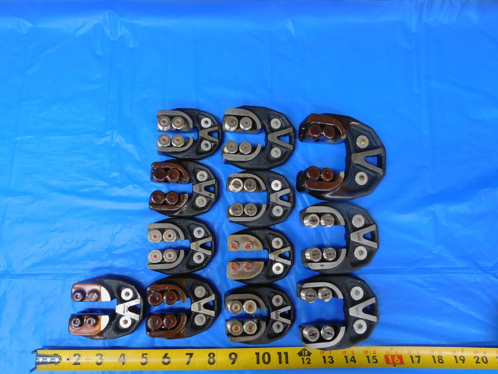 12PCS VARD SNAP THREAD GAGES 3/8-24, 5/16-24, 7/16-18, 1/2-20 NS-3 NF-3 CLASS 3