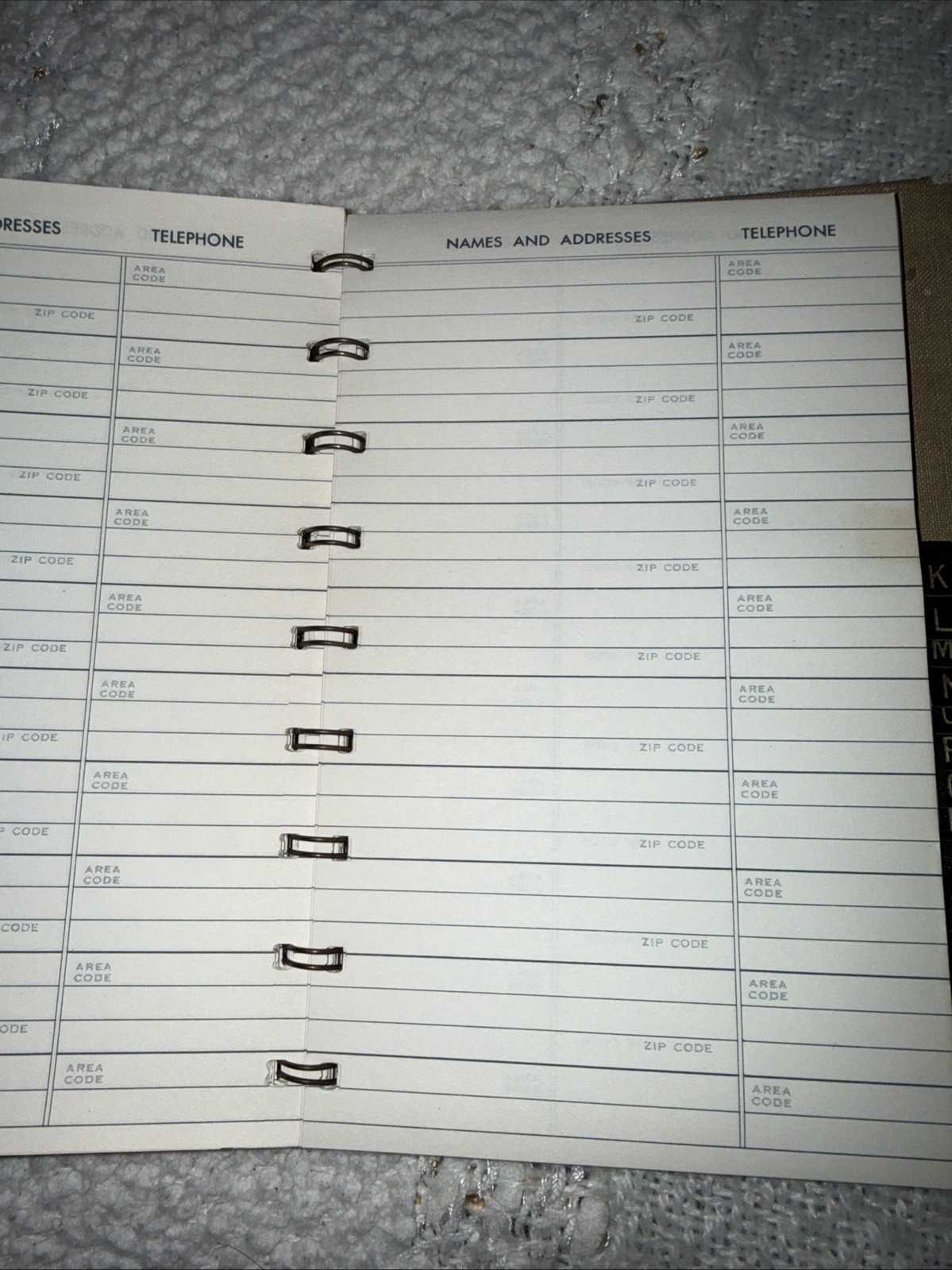 Vintage Address Book 6×4” Flowers Frog Pages Empty