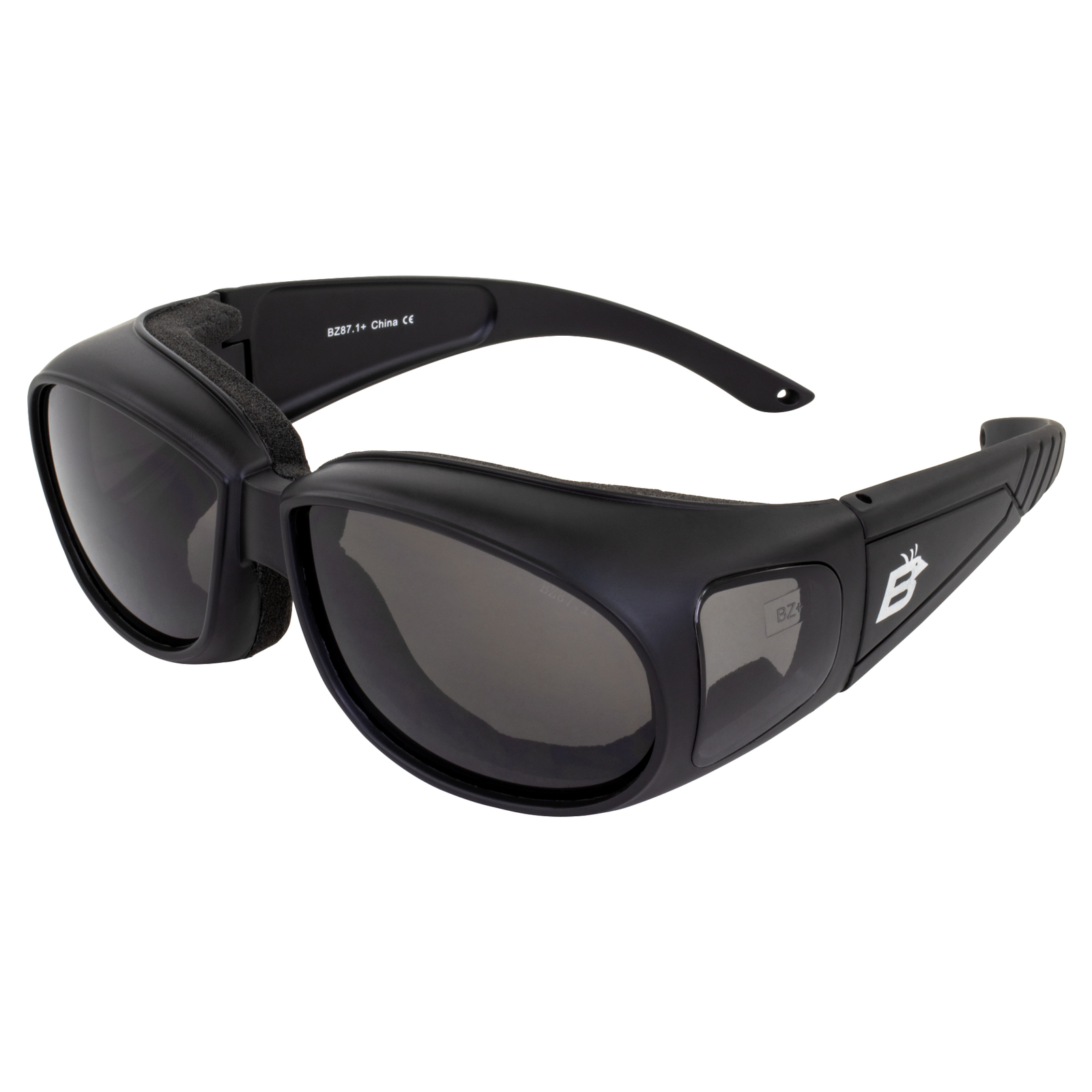 Birdz Swallow Photochromic OTG Motorcycle Goggles Black Frame Clear SMOKE Lens