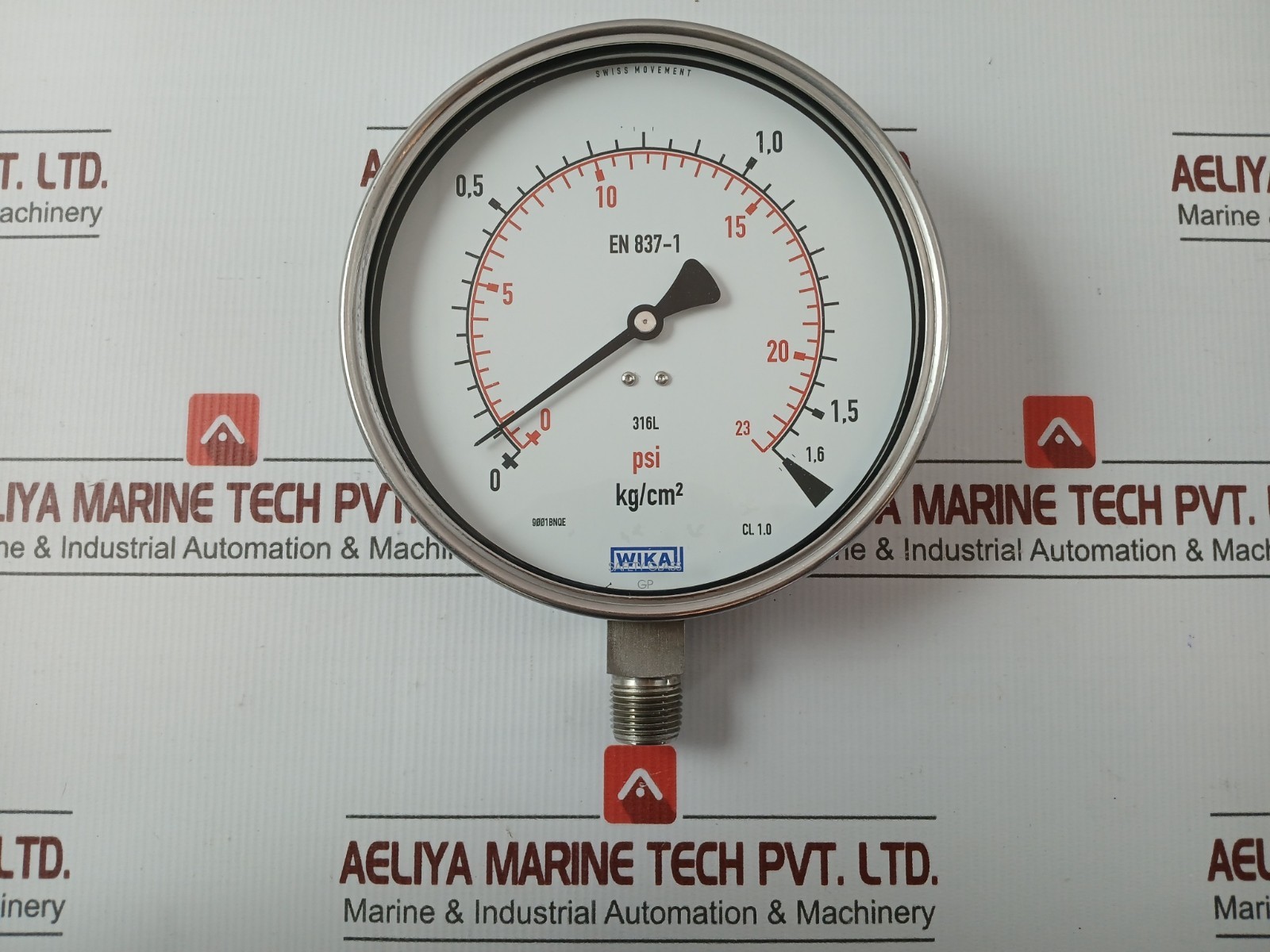WIKA 232.50.160 Pressure Gauge 0-23PSI-1.6 KG/CM²