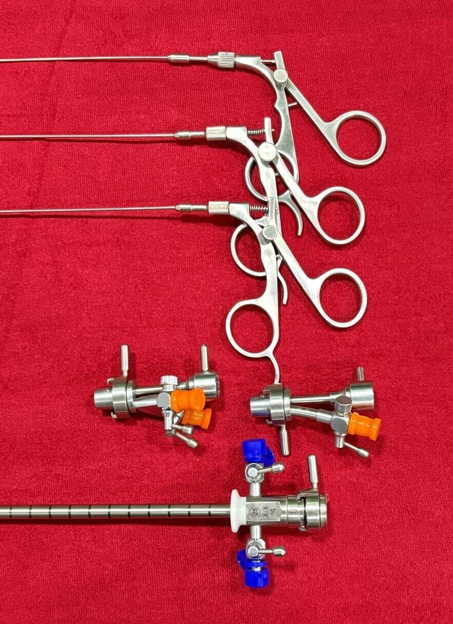 Hysteroscopy Cystoscopy Surgery Set 25FR with Semi Rigid Graspers 5FR Reusable