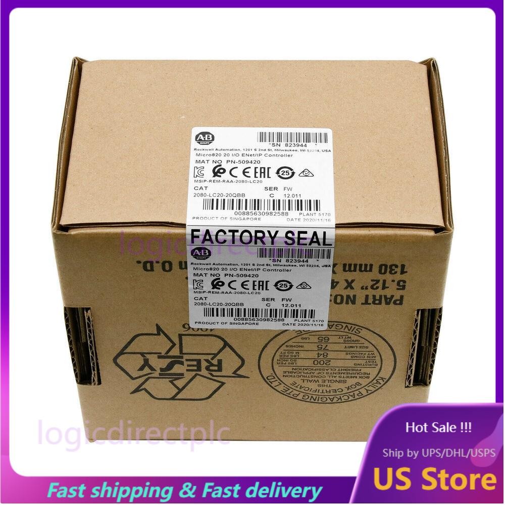 New Original AB 2080-LC20-20QBB Micro820 20 I/O ENet/IP Controller