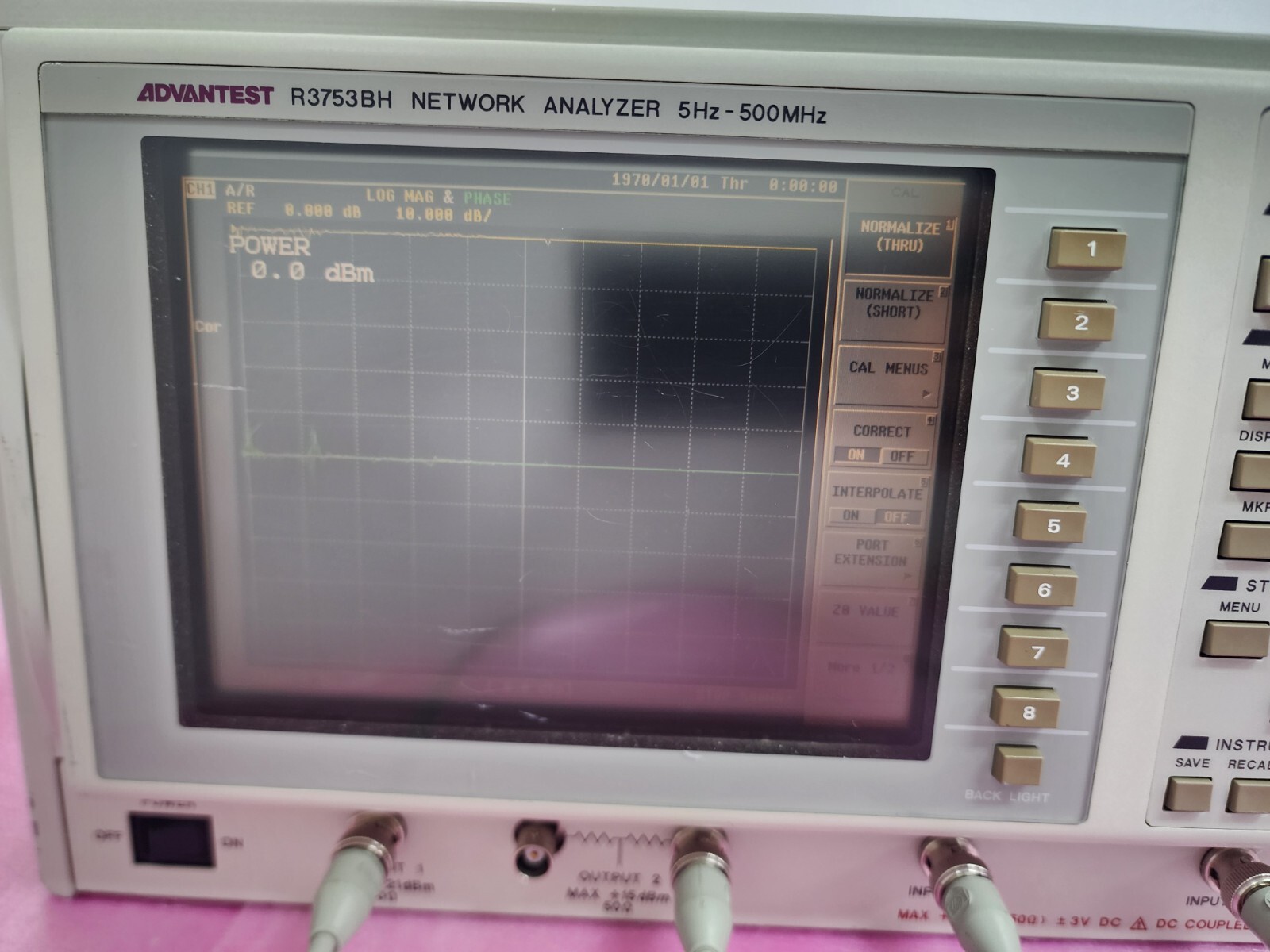 ADVANTEST R3753BH Network Analyzer, 5 Hz to 500 MHz