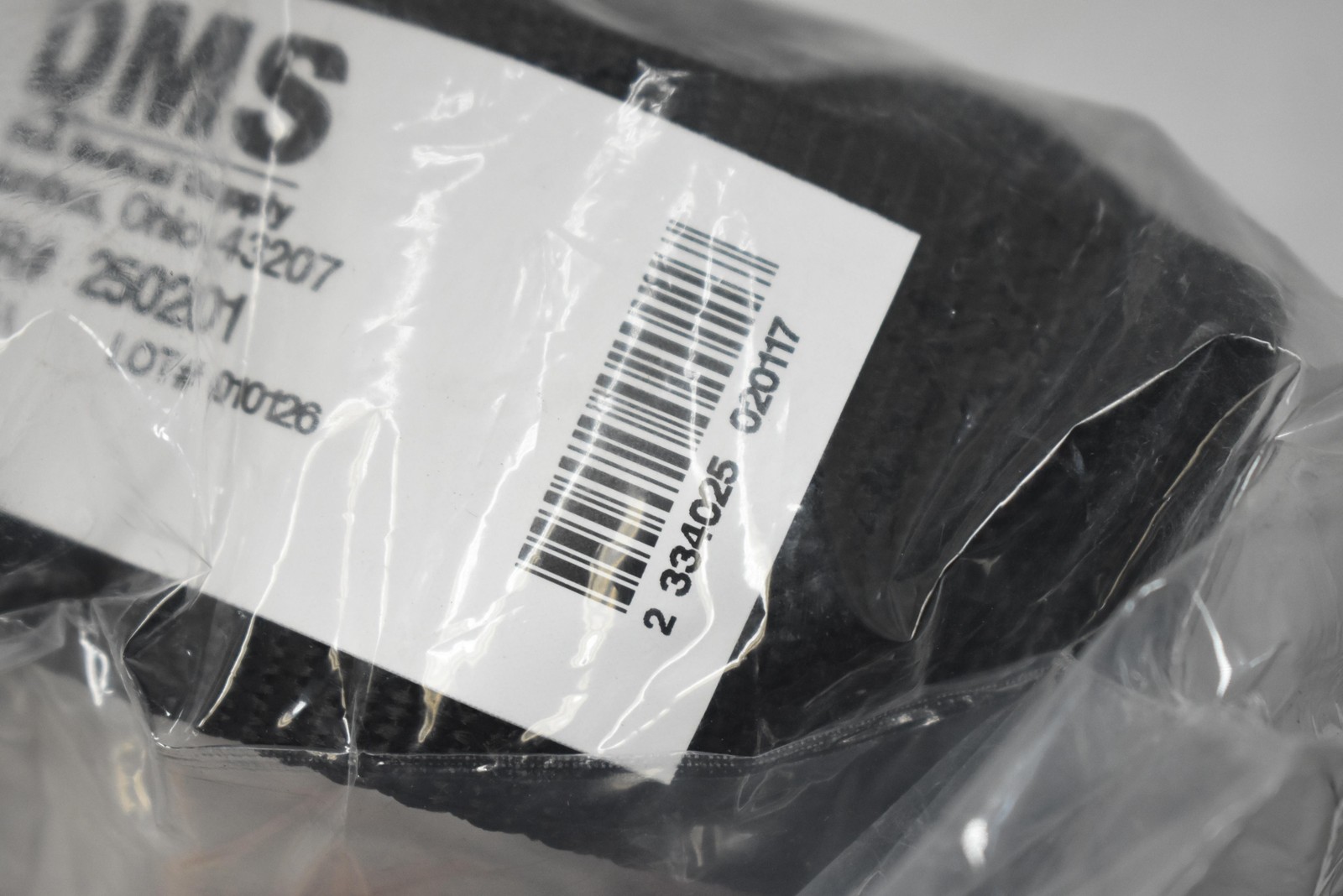 DMS 250201 Black Nylon Medical Webbing Strap Belt Roll Metal D-Rings Made USA