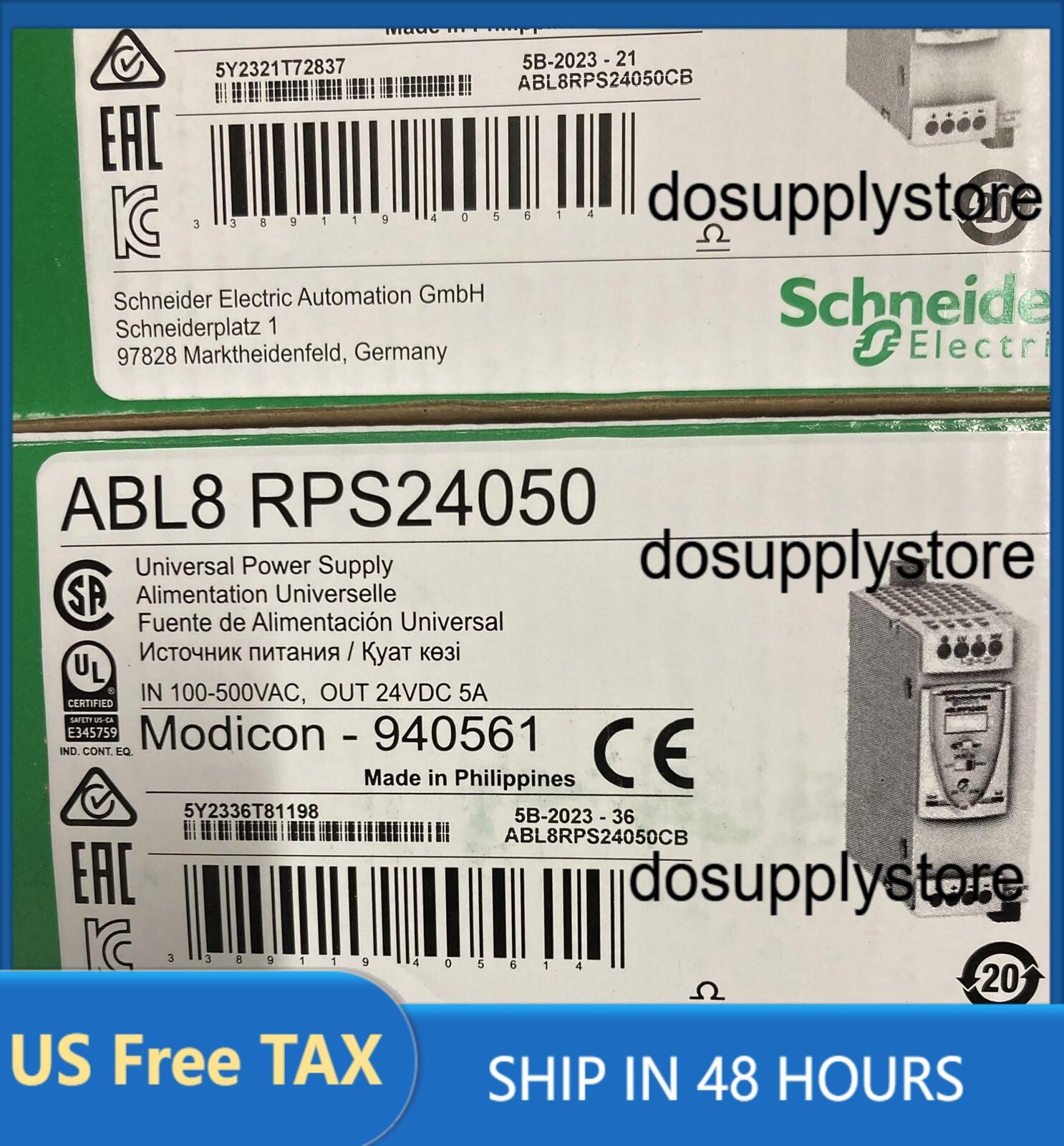 New In Box Schneider ABL8RPS24050 24V 5A Power Supply