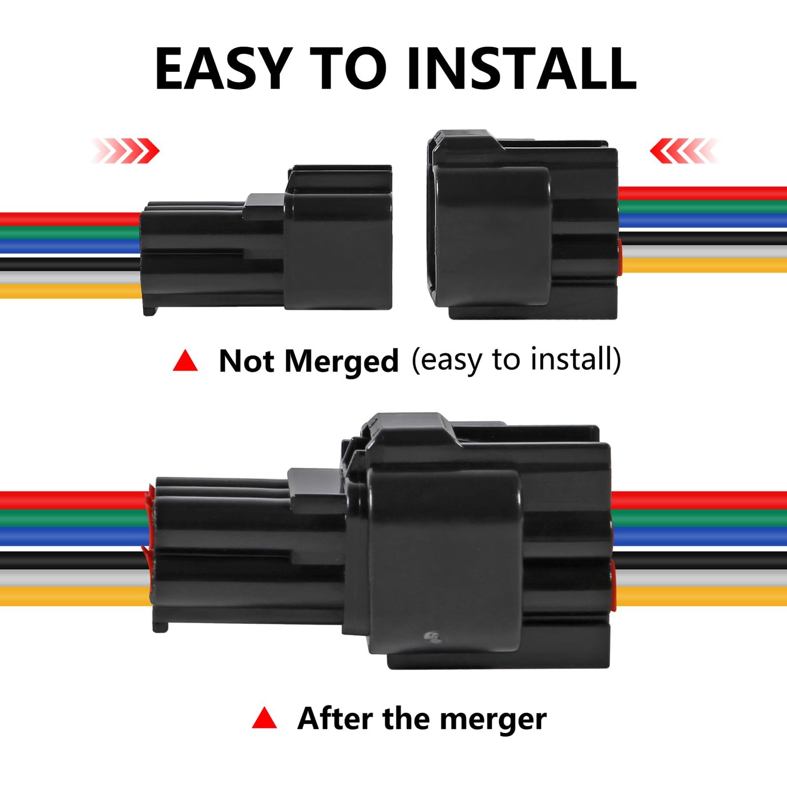 AITRIP 2PACK 6Pin Electrical connector, 6 pin waterproof 3.5 inches, 6 Pin