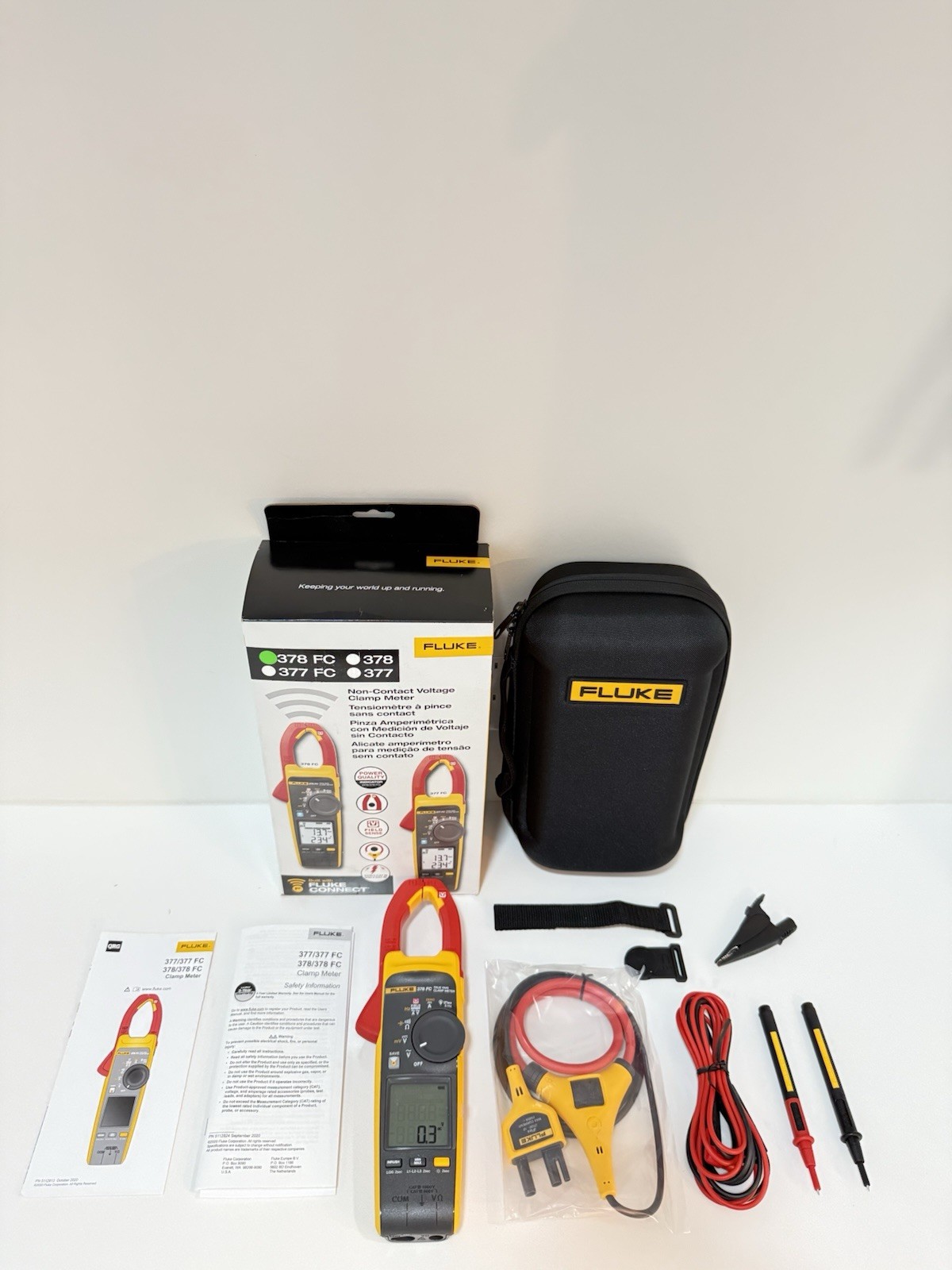 FLUKE 378 FC NON-CONTACR VOLTAGE CLAMP METER (FACTORY SEALED)CALIBRATED/*L
