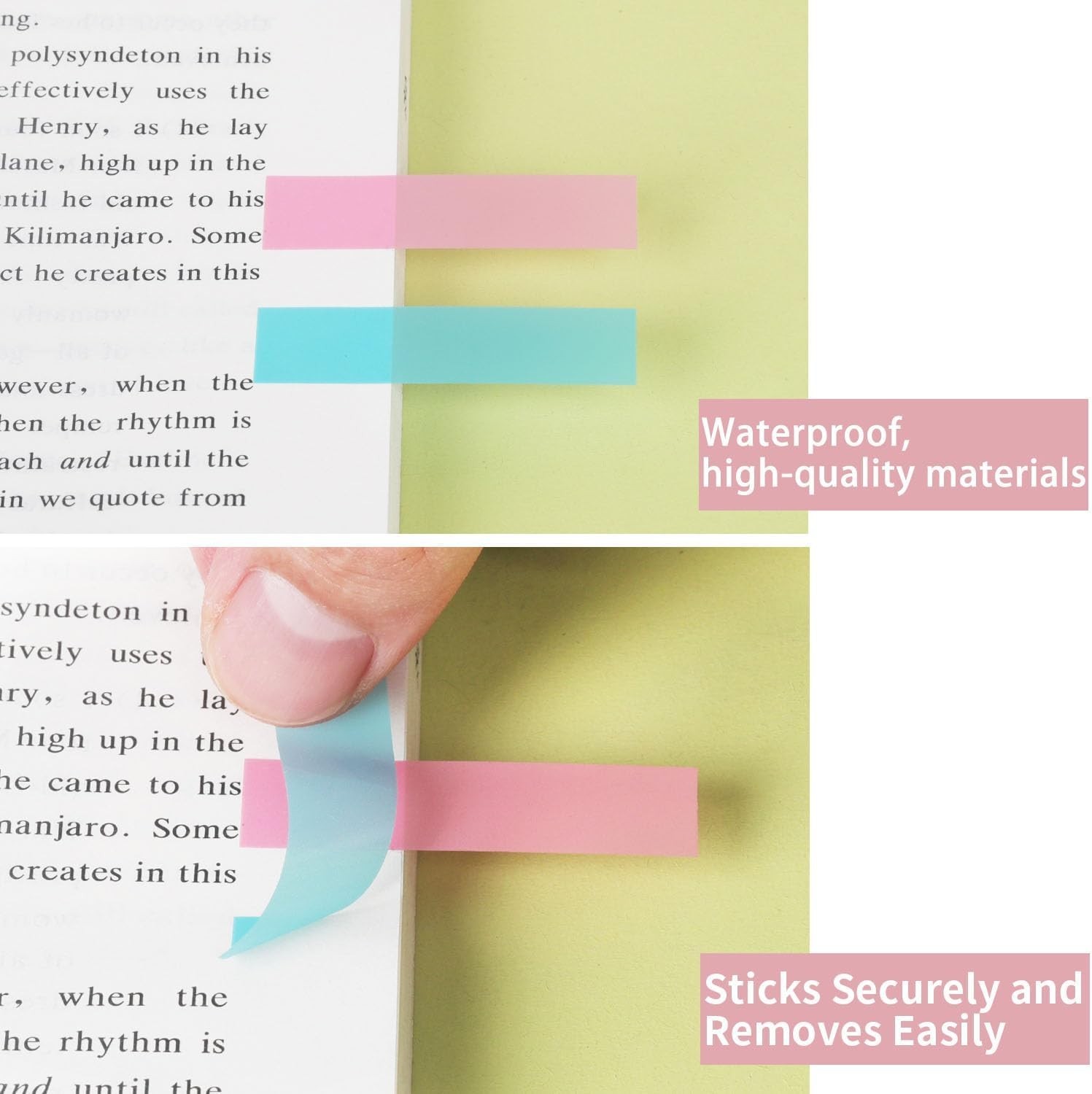 4200 Pcs Book Tabs for Annotating, Sticky Tabs Transparent Small Sticky Notes…