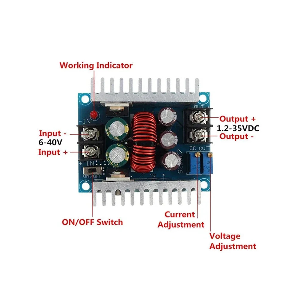 DC-DC 6-40V To 1.2-35V Step Down Module 300W 20A Voltage Regulator Buck Converte