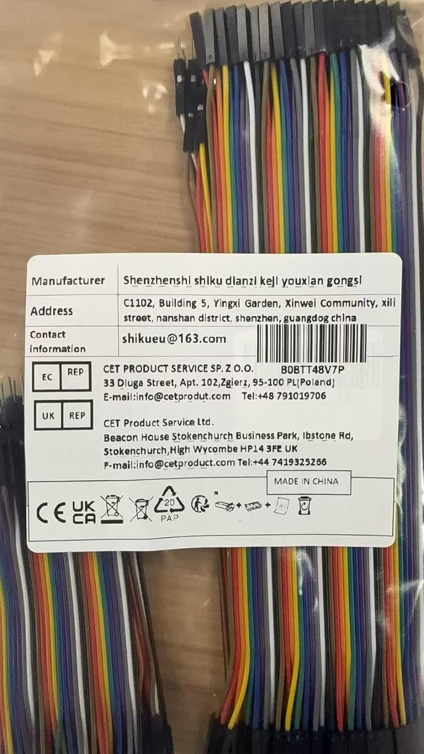 10Cm+20Cm 240Pcs Breadboard Jumper Wires Cable Kit, Male to Female, Female to Ma