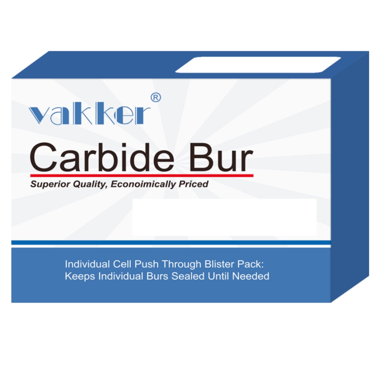 Vakker Dental HP 1/4 Carbide Burs Round For Straight Handpiece 2.35mm 5pc/pk