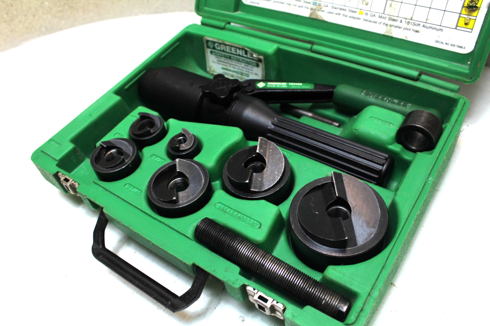 GREENLEE 7906/7806 SB Quick Draw Hydraulic Knockout Set (100% TESTED)