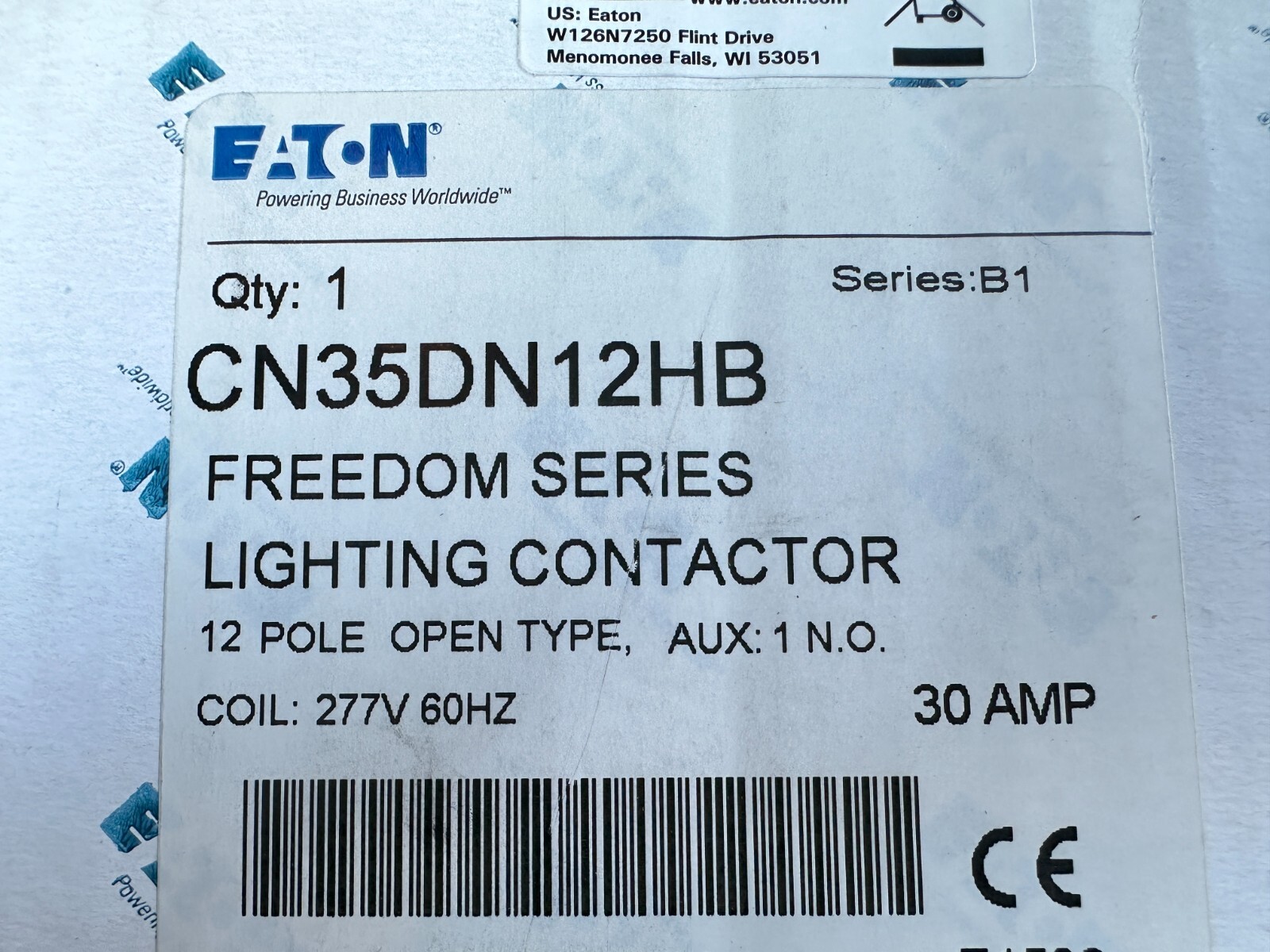 EATON CN35DN12HB CN35 CN35DN3 Electrically Held Lighting Contractor BRAND NEW