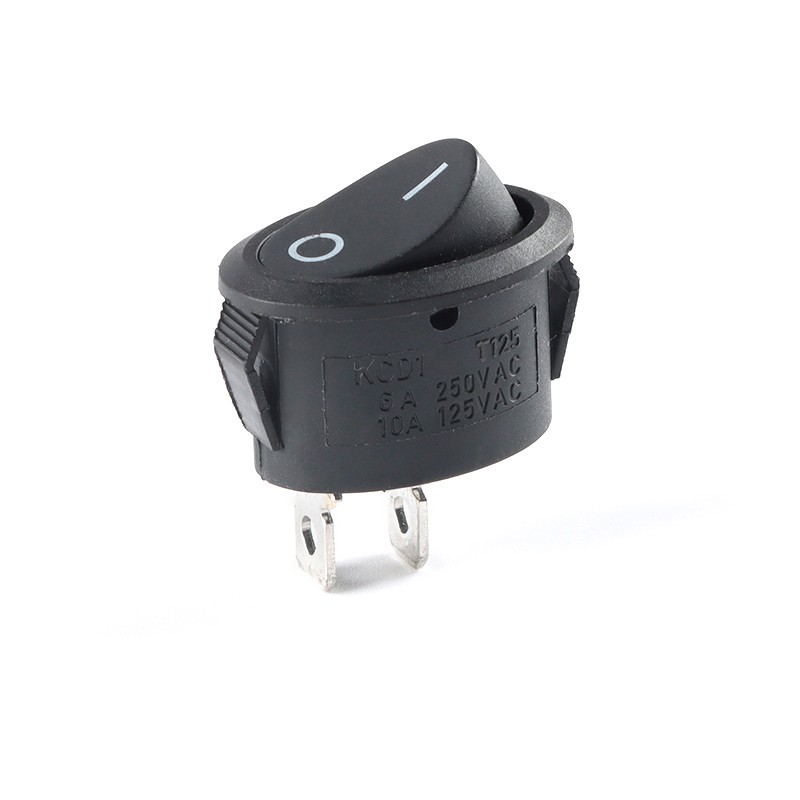 Round Rocker Switch 2/3 Pin 2/3 Position LED Illuminated Black Red KCD1