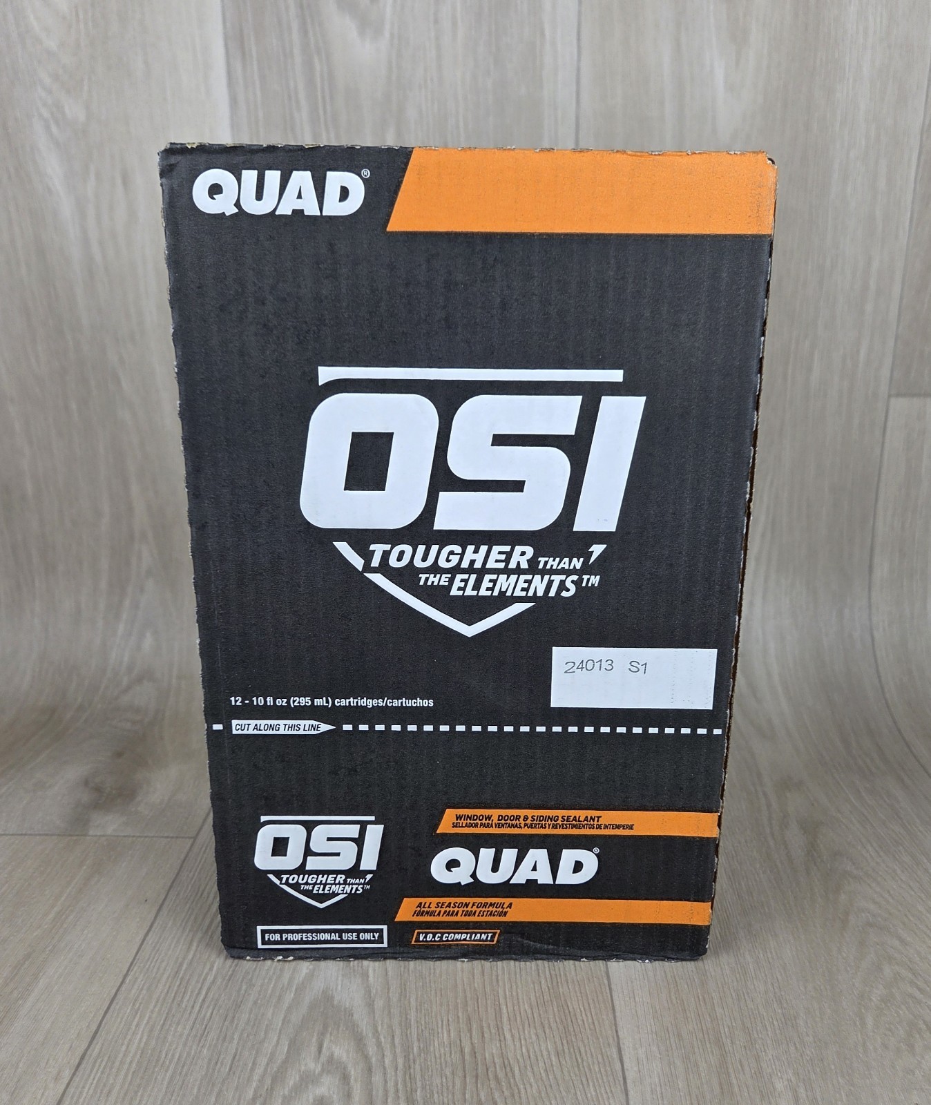 12 Pack OSI QUAD VOC #541 Pearl Gray Window Door & Siding Sealants All Season