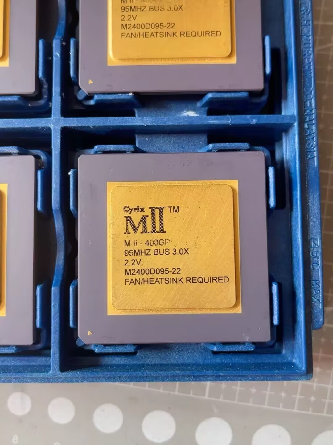 QTY=1PCS CYRIX MII-400GP 95MHZ BUS 3.0X 2.2V Used CPU DHL/FEDEX/UPS