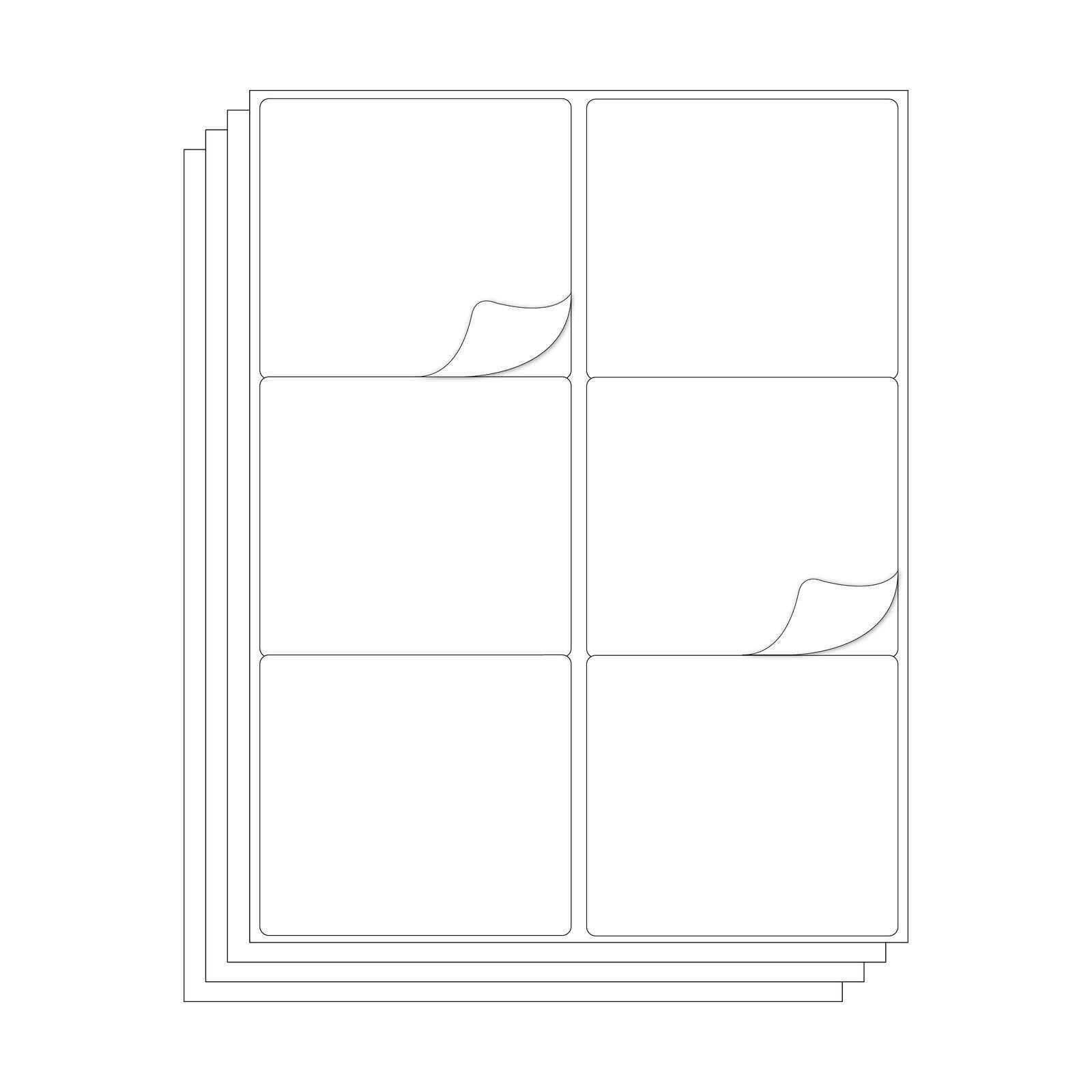 4″ x 3.3″ All Purpose White Laser Label Sheet – 2000 Sheets/6 Labels Per Sheet