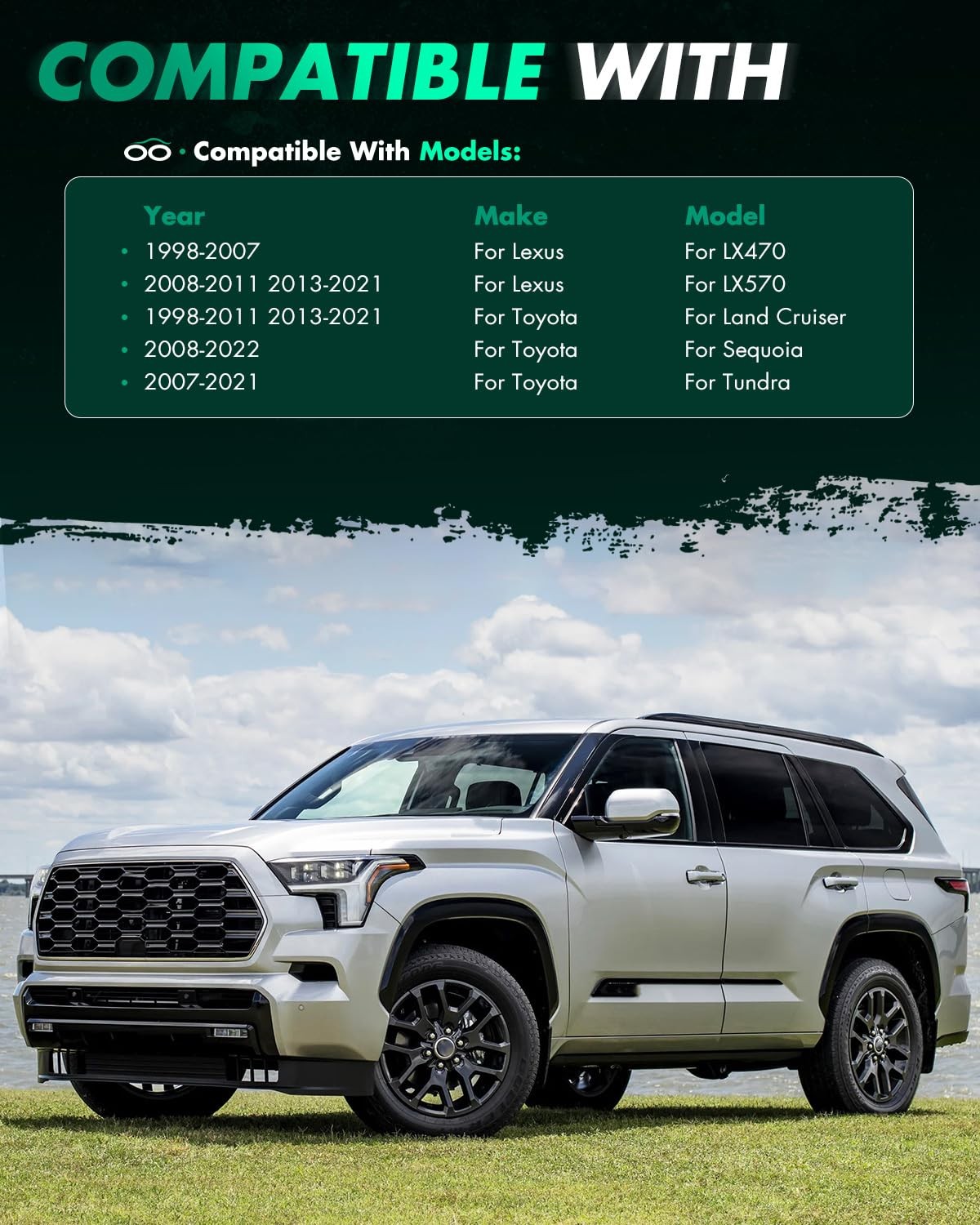 2Pcs 1in Wheel Spacers 5×150 14×1.5 Studs 110mm for Land Cruiser Sequoia Tundra