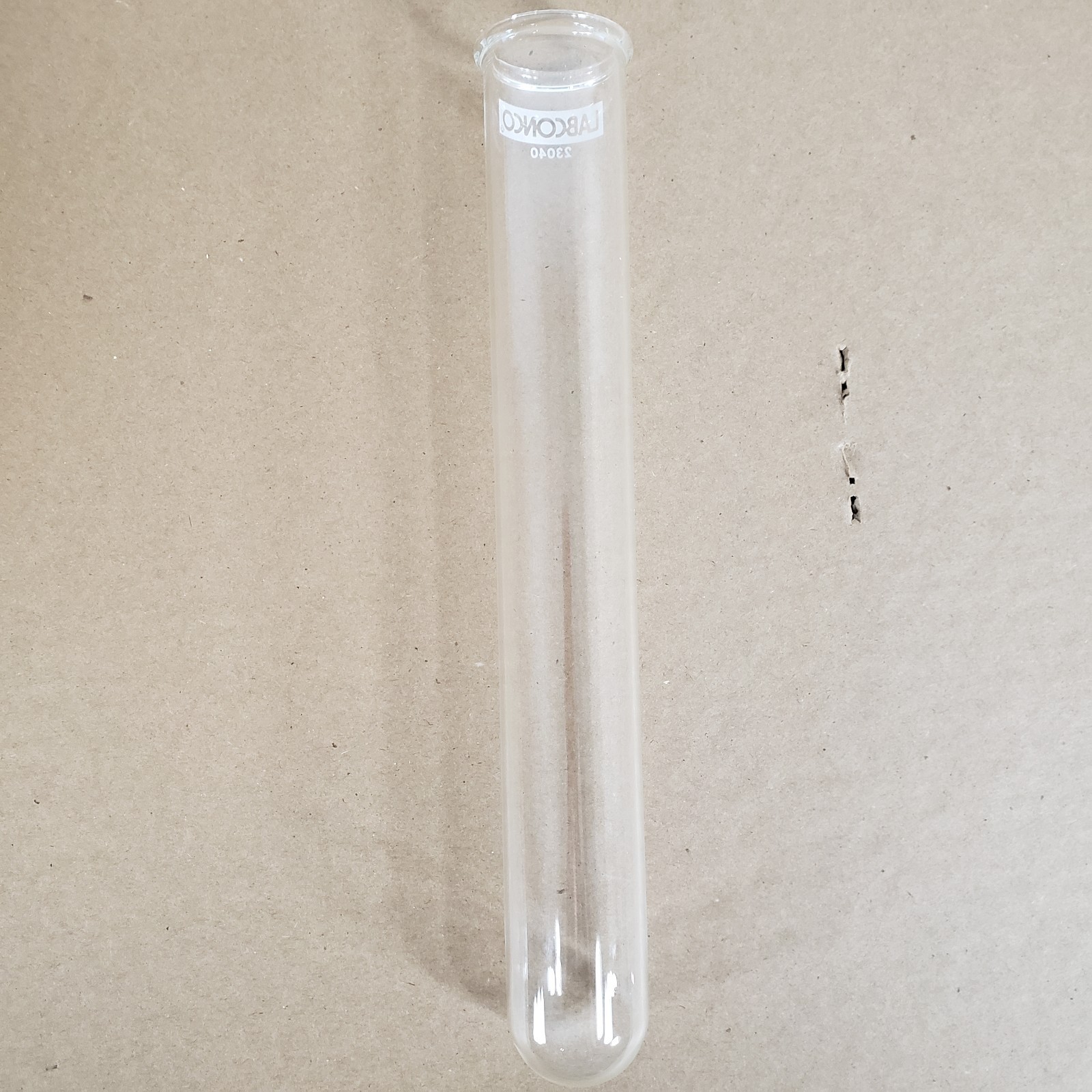 Labconco 23040 250mL Straight Kjeldahl Digestion Tube Borosilicate Glass