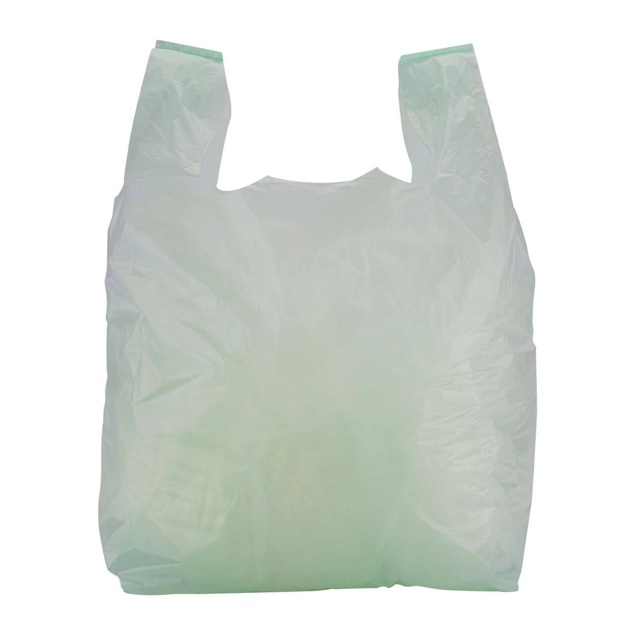 Plastic T-Shirt Bags 500 Shopping Retail 11½” x 6″ x 21 Recycled Thank You Green