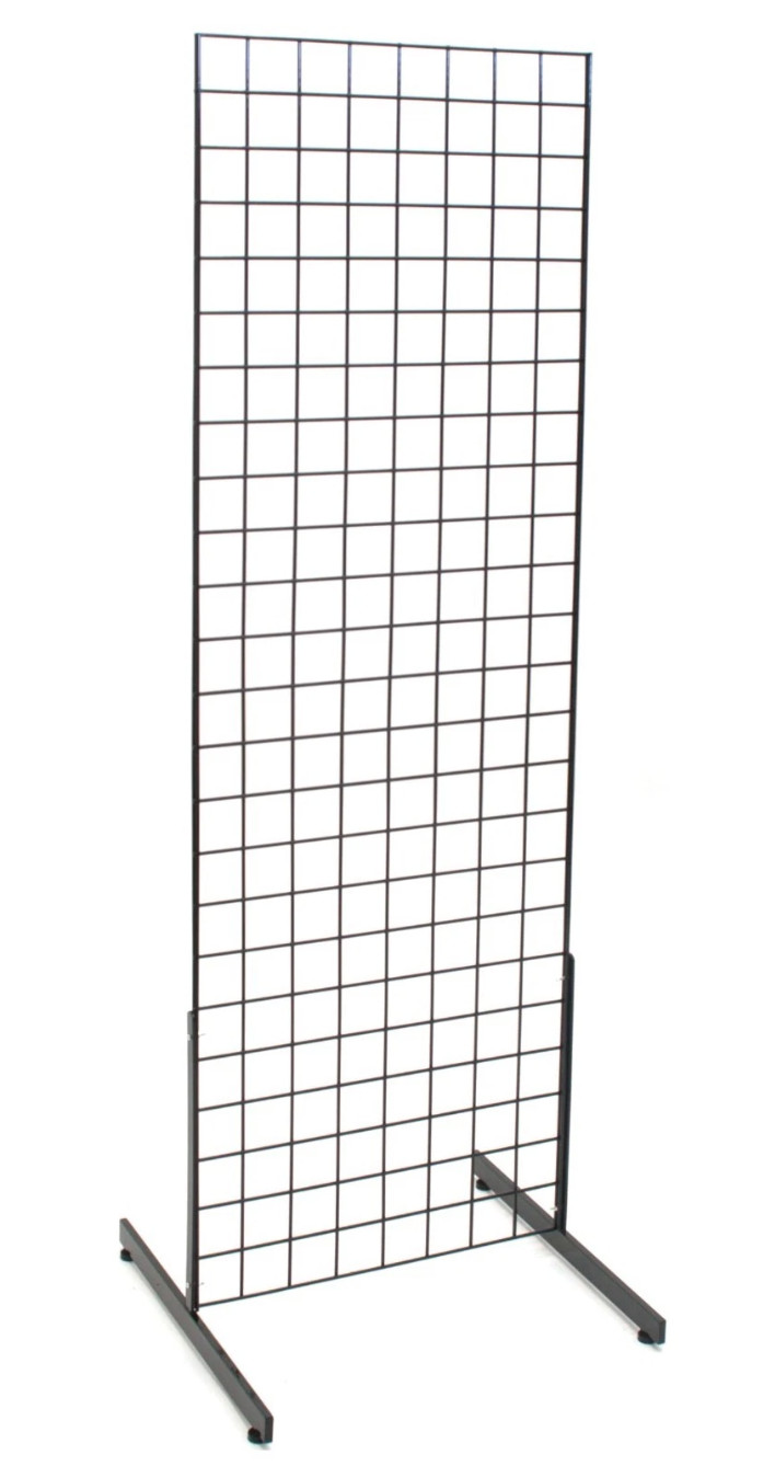 Display Grid Rack 6 ft Panel Metal Stand Retail Store Craft Art Shelf Organizer
