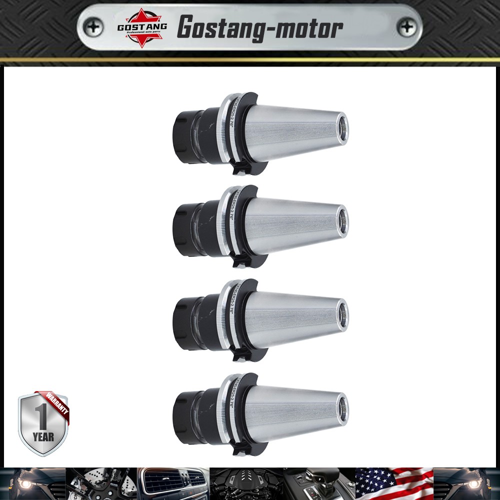CAT40 ER25 Collet Chuck W. 2.76″ Gage Length Chucks Tool Holder Set 4 PCS