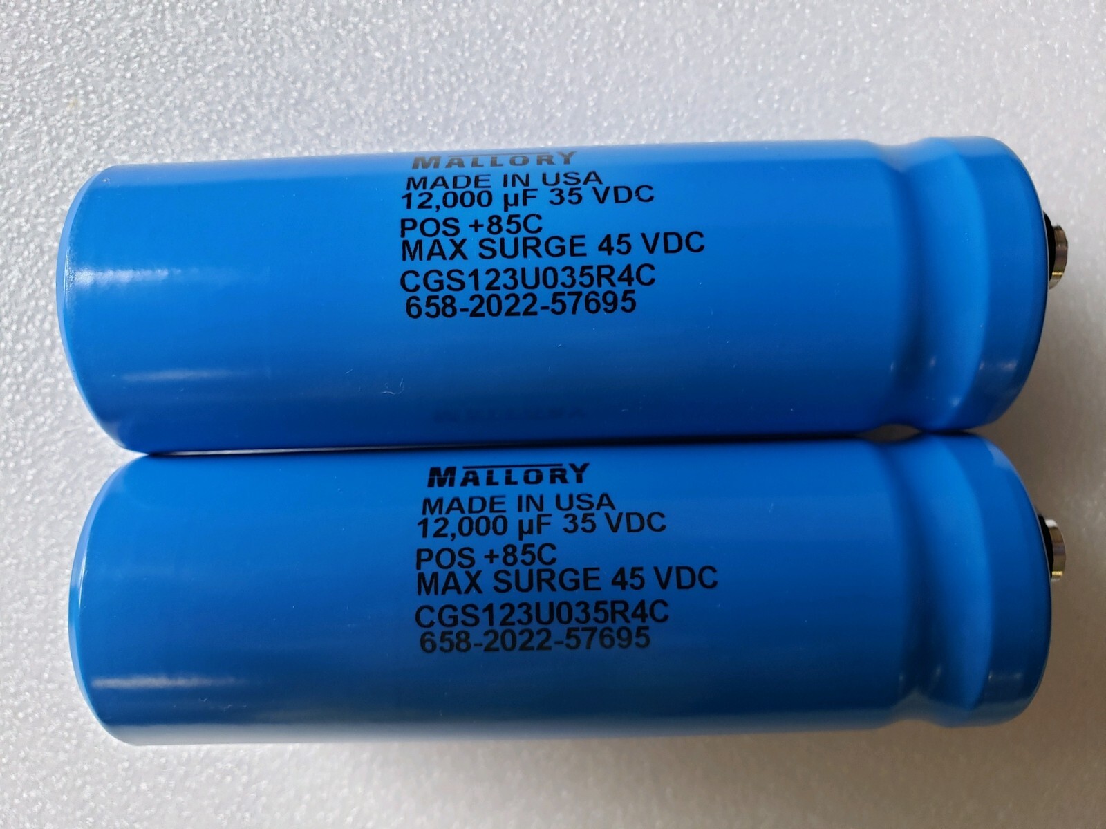 MALLORY CAPACITOR # CGS123U035R4C / 12,000 uf 35vdc