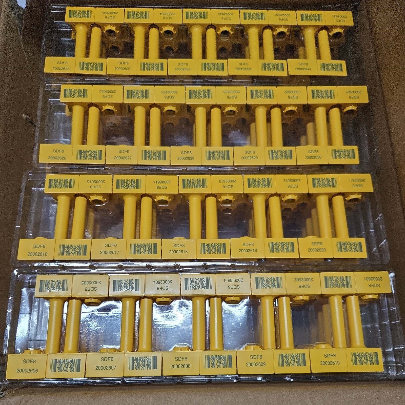 (200) TydenBrooks SnapTracker 3-1/4″ Bolt Seals Yellow Truck Shipping Lock