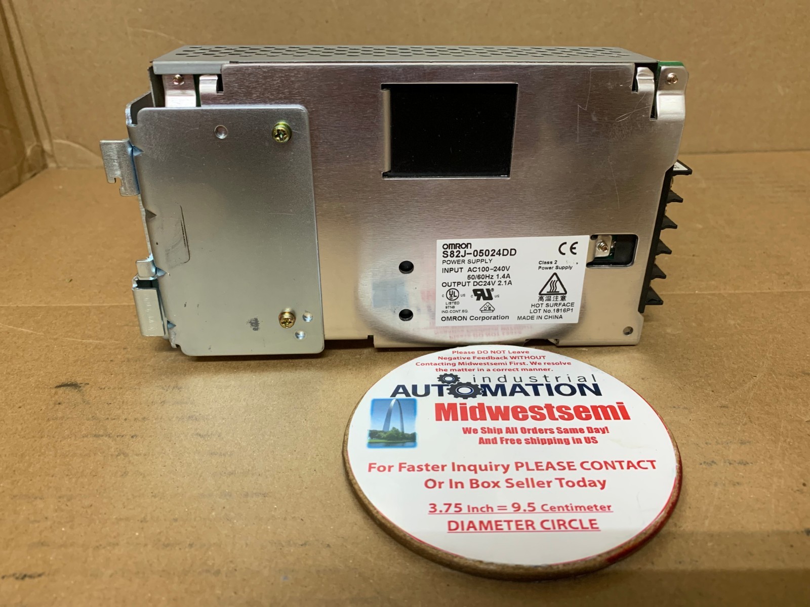 TESTED OMRON S82J-05024DD POWER SUPPLY AC100-240V 50/60HZ 1.4A OUT 24V SHIPSAMDA
