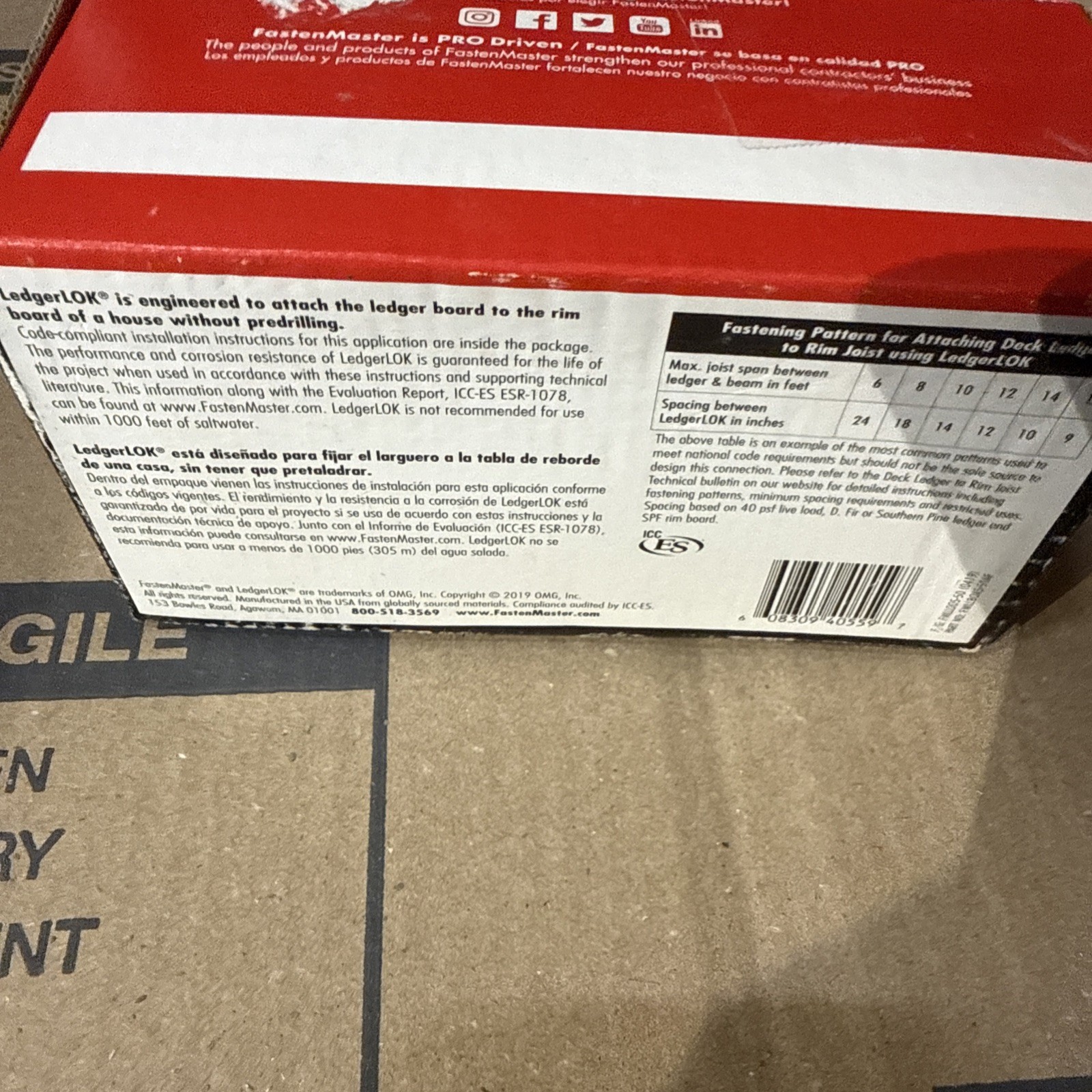 50-pc FastenMaster LedgerLOK Hex Structural Wood Screw, 5” gray