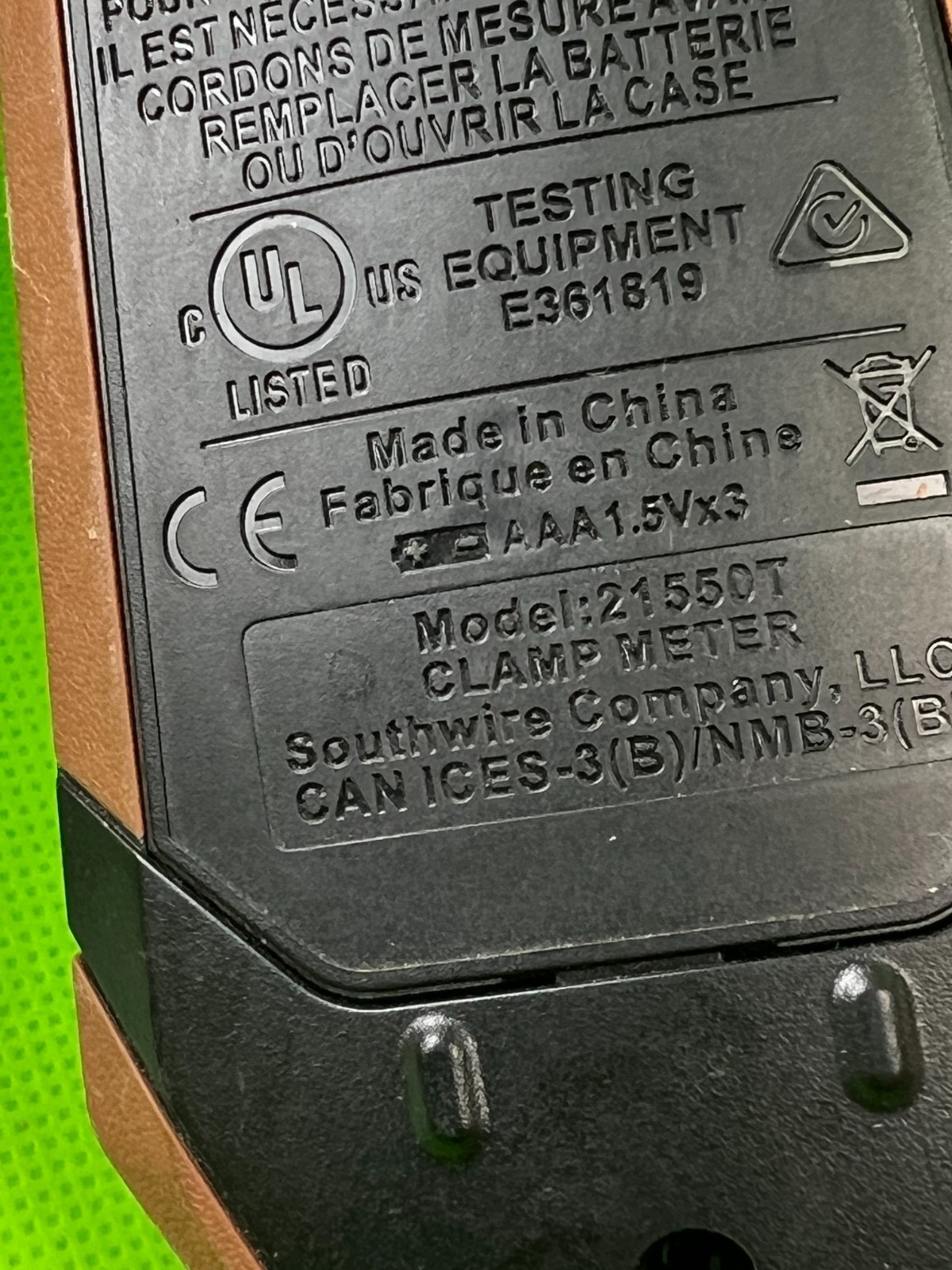 True RMS Southwire 21550T Clamp Multi Meter