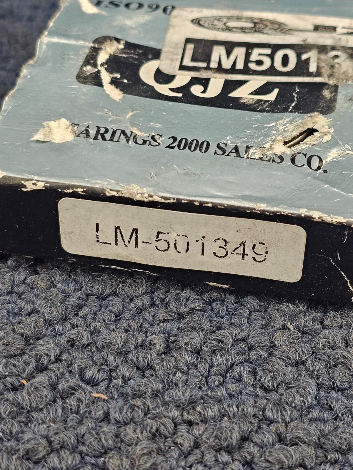 (QTY 2) QJZ LM501349: Cone Cup Tapered Roller Bearing 1.625″ x 2.89″ x 0.77″