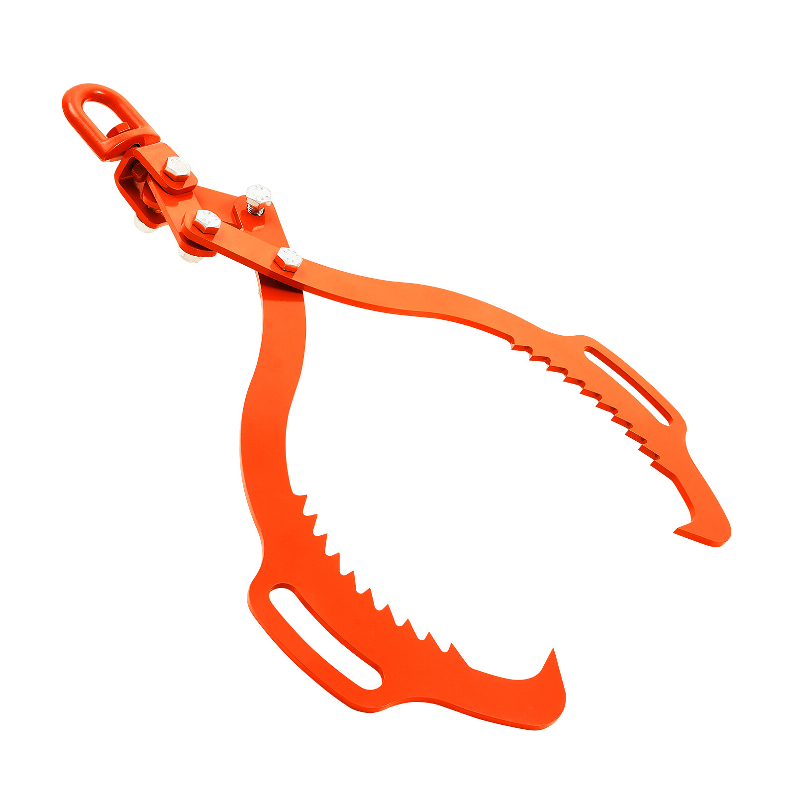 28in Log Lifting Tongs 2 Claw Solid Steel Log Grapple Swivel Log Lifter