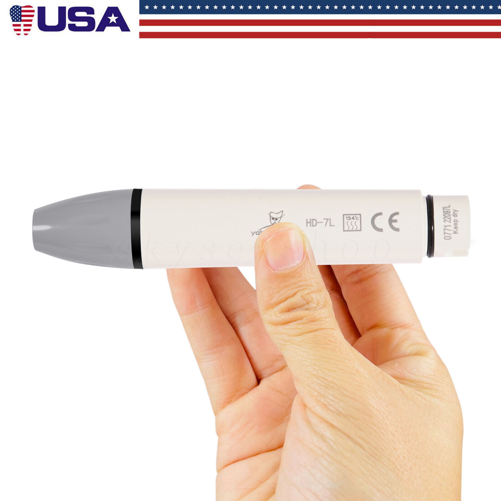 LED Fiber Optic Piezo Ultrasonic Scaler Handpiece Fit SATELEC DTE Tips HD-7L