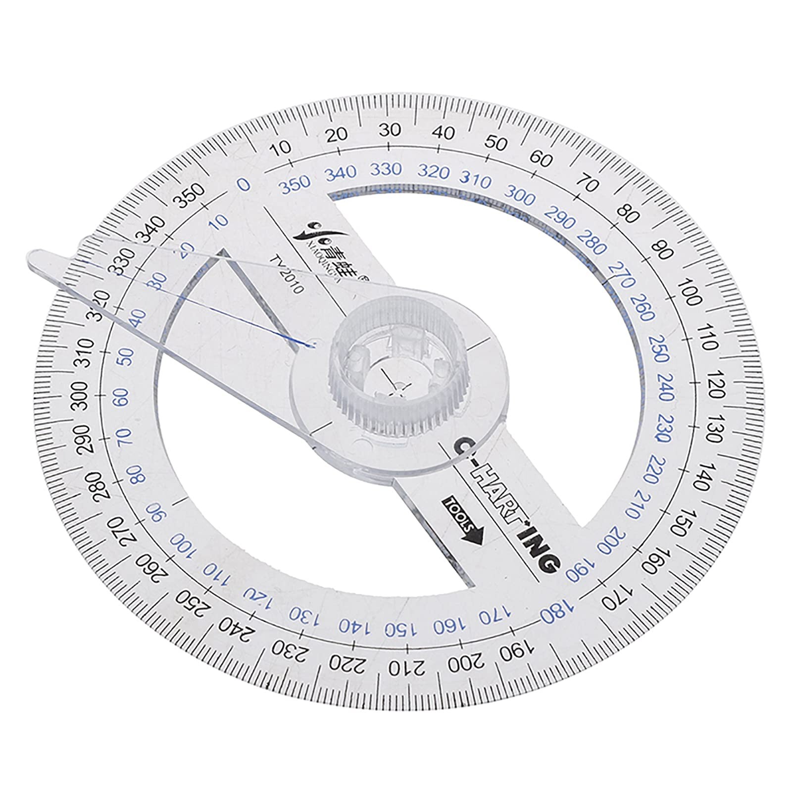 360° Protractor Pack of 2 Protactors Plastic Protractor Math Protractors Clea…