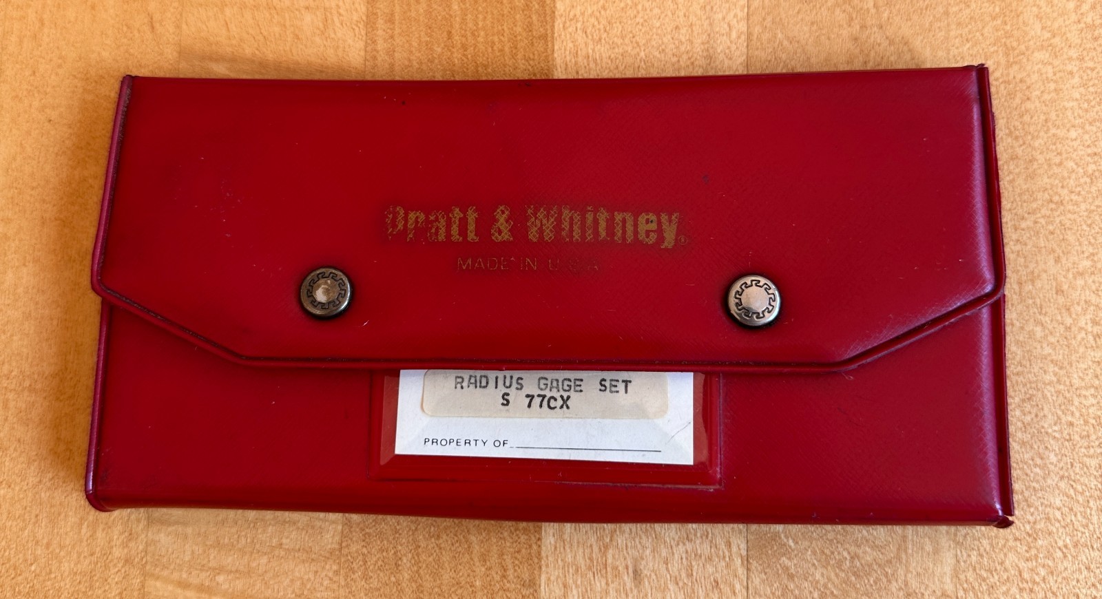 Vintage Pratt and Whitney Stainless Steel Radius Gauge Set S-77CX