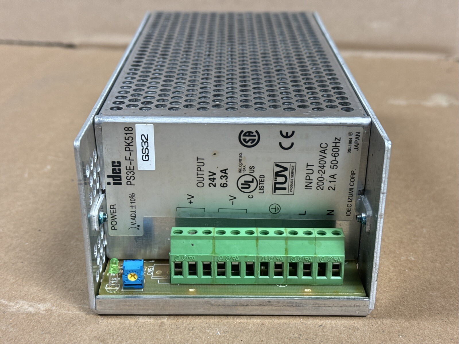 IDEC PS3E-F-PK518 Power Supply 200-240V IN 24V @ 6.3A OUT WARRANTY FAST SHIPPING