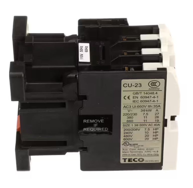 Atosa CU-23, Contactor, 3 Pole with Auxillary, 110V, 50/60HZ Coil