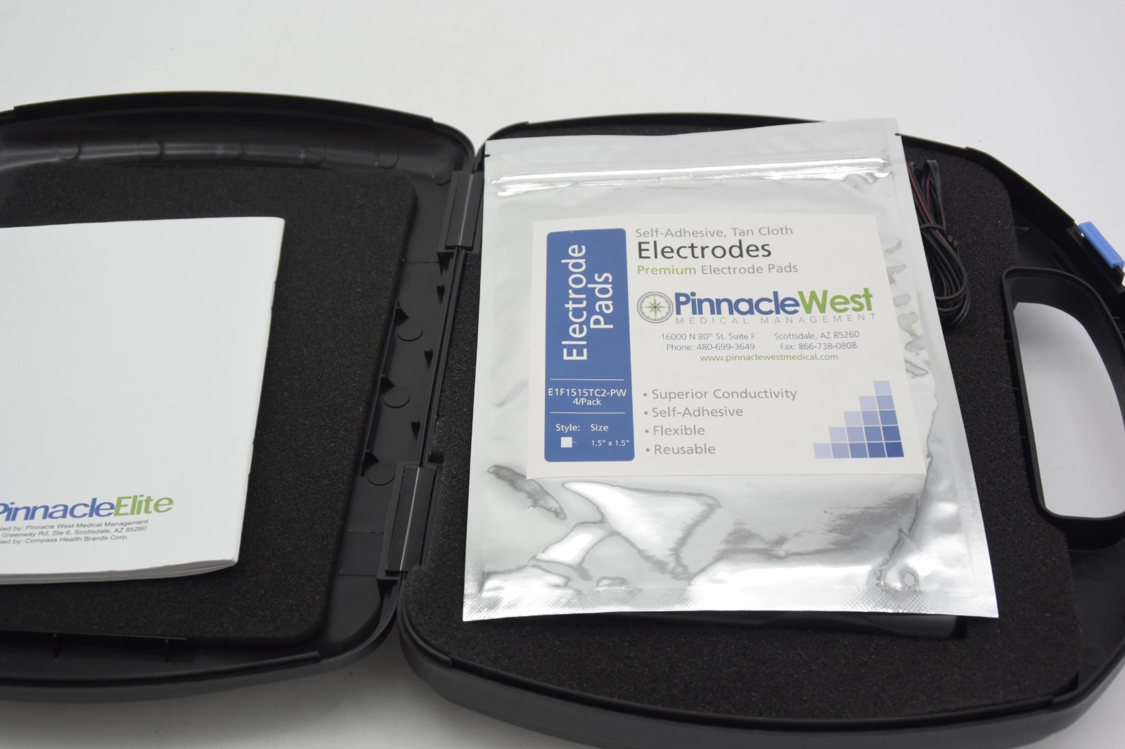 Pinnacle Elite TENS EMS Unit Muscle Stimulator + 26 Pad Packs 45 Batteries Lead