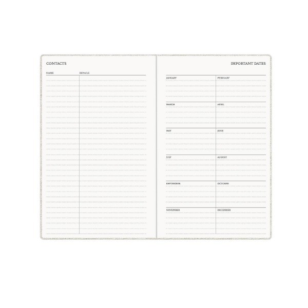 5"x8" 2026 Weekly/Monthly Bookbound Planner Hardcover Blackthorn