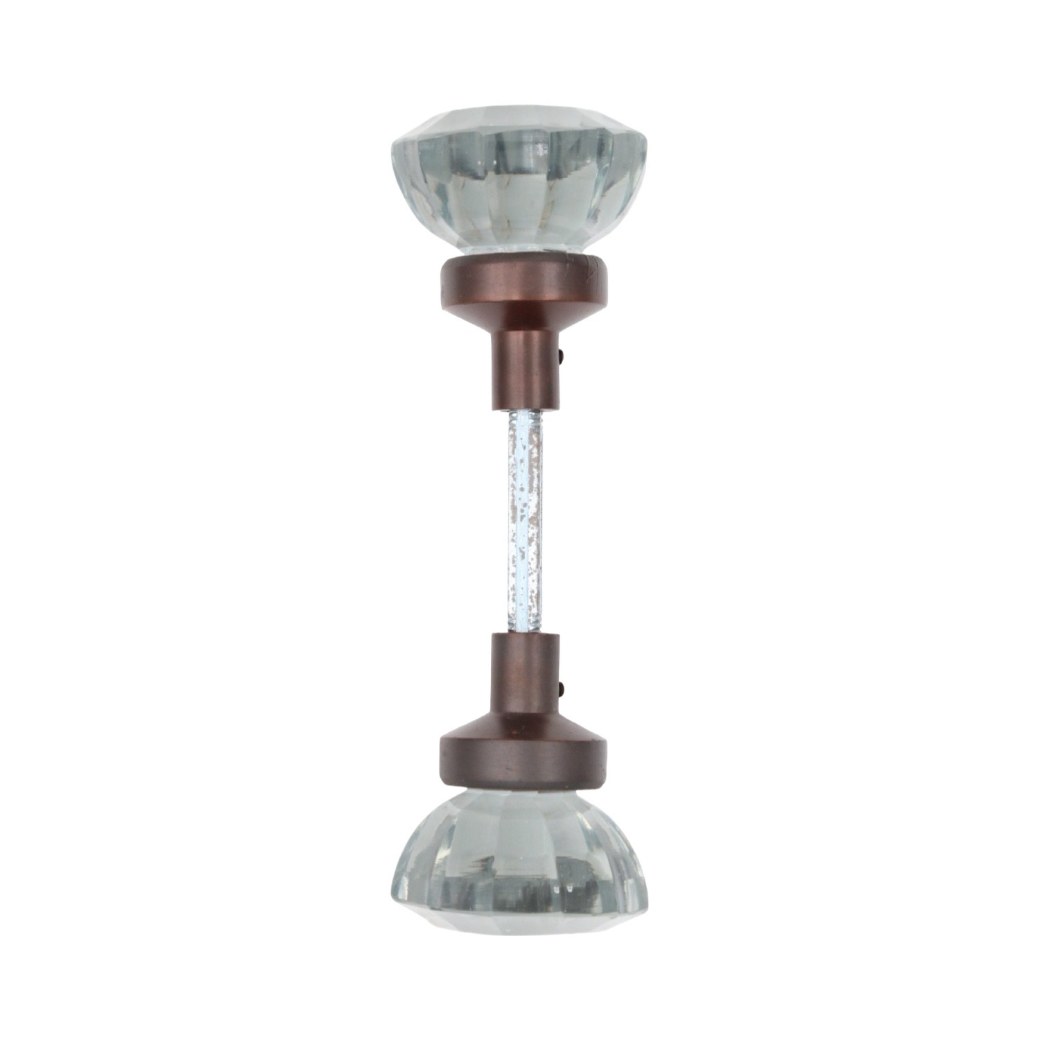 Clear Crystal Glass Door Knobs with Solid Brass Ferrules For Sets – 2 Choices