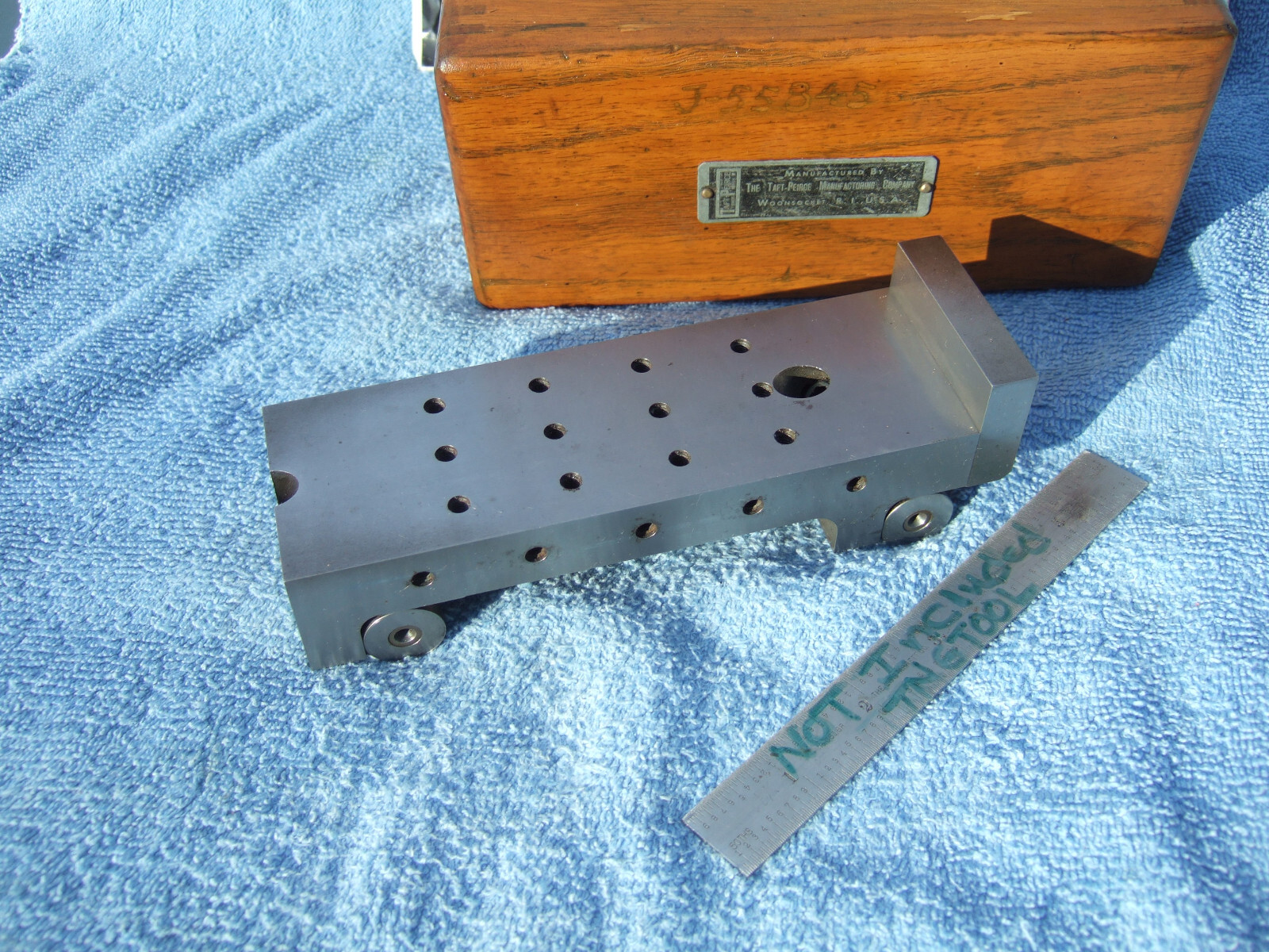 SINE PLATE TAFT-PEIRCE SINE PLATE 1A TOOLMAKER MACHINIST GRIND INSPECT EDM MILL